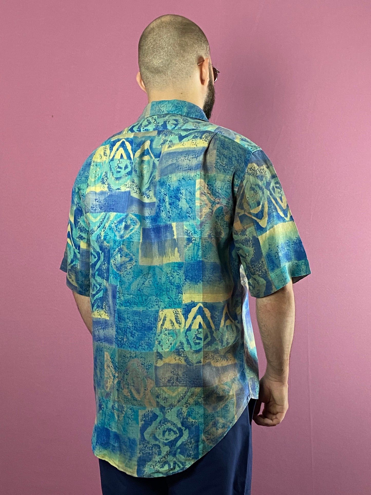 Fjallraven × Vintage Bally Vintage Men's Abstract Print Short Sleeve Shirt - M Size US M / EU 48-50 / 2 - 3 Thumbnail