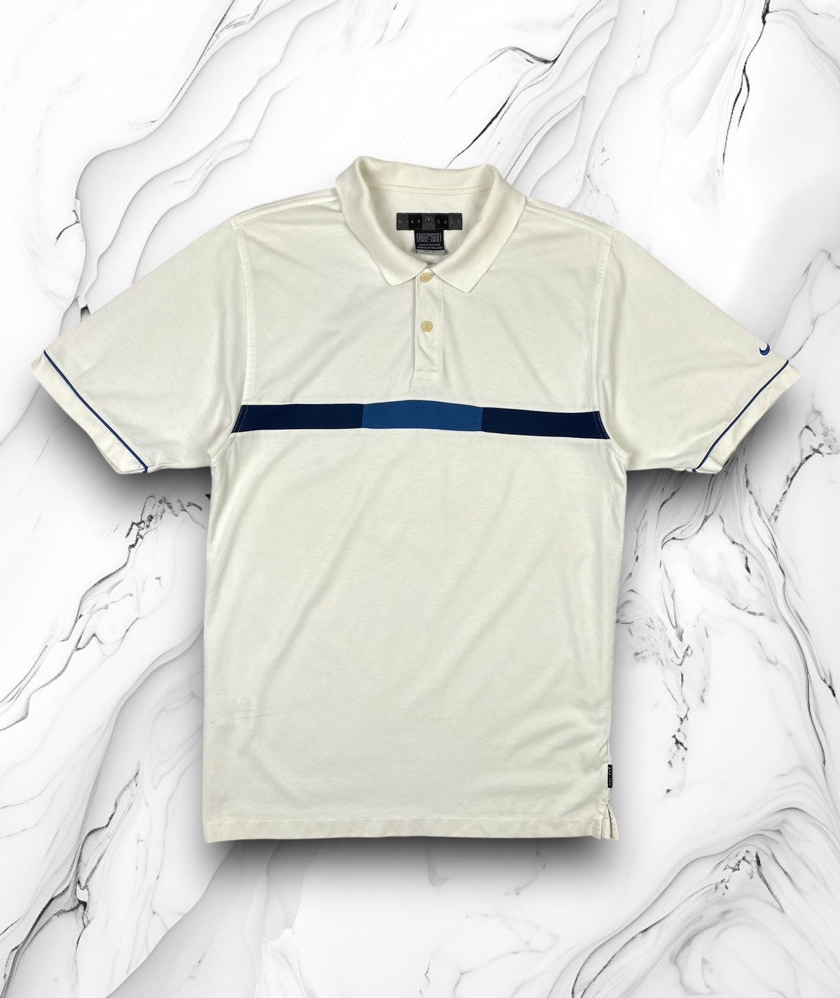 Nike Vintage 00s Nike Golf Swoosh Drill Y2K Polo Shirt Tee Size US M / EU 48-50 / 2 - 1 Thumbnail