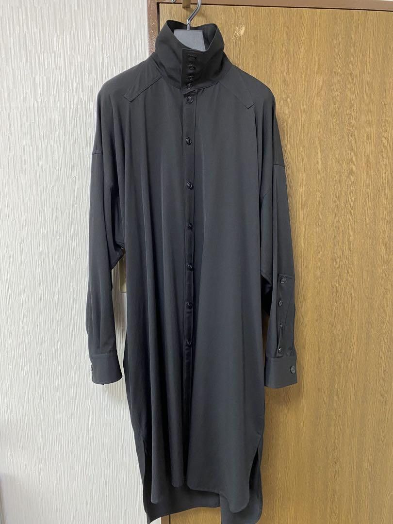 Yohji Yamamoto POUR HOMME 17aw wool gabardine stand collar long shirts Size US L / EU 52-54 / 3 - 1 Thumbnail