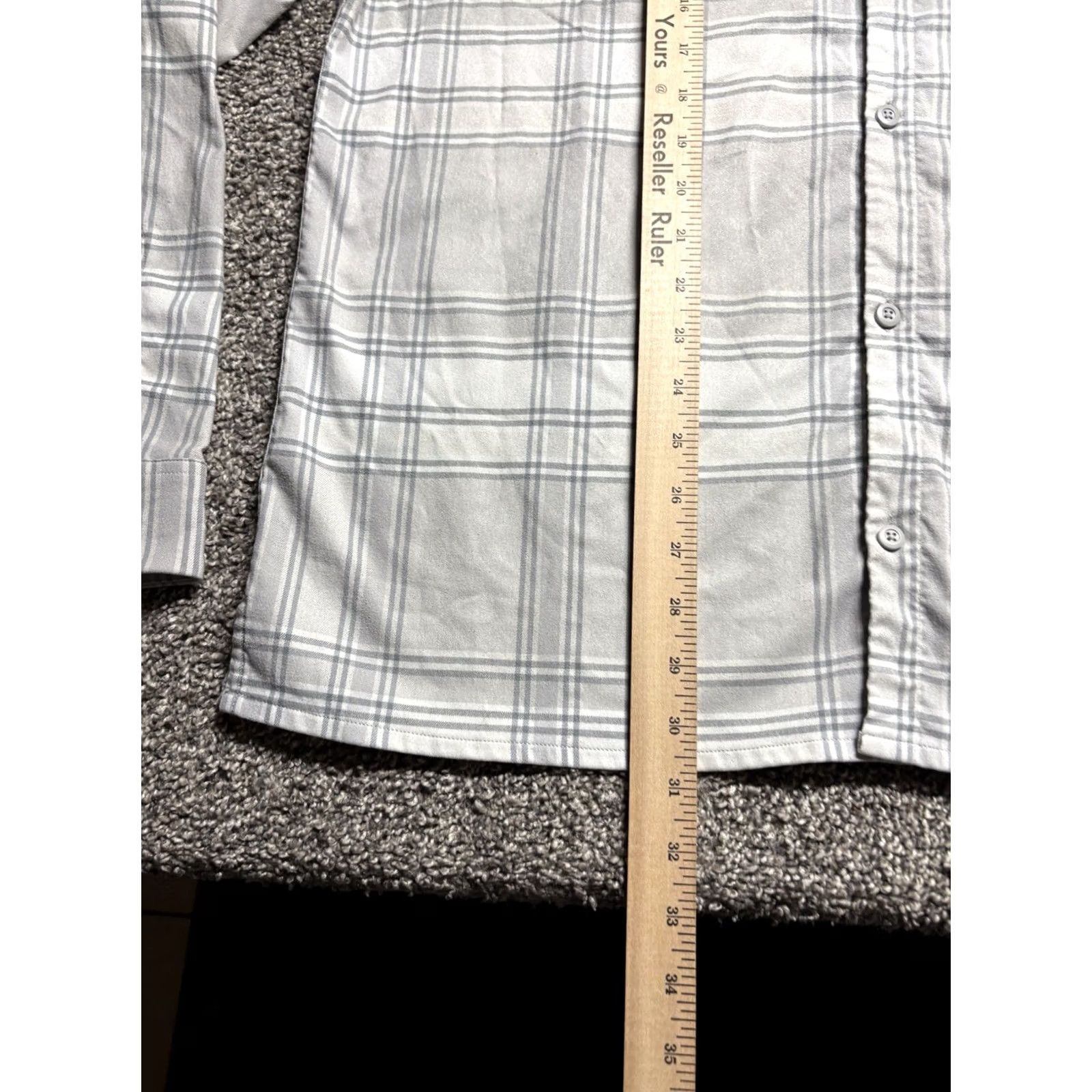 Lululemon Lululemon Flannel Shirt Mens Large Gray Blue Plaid Button Up Size US L / EU 52-54 / 3 - 6 Thumbnail