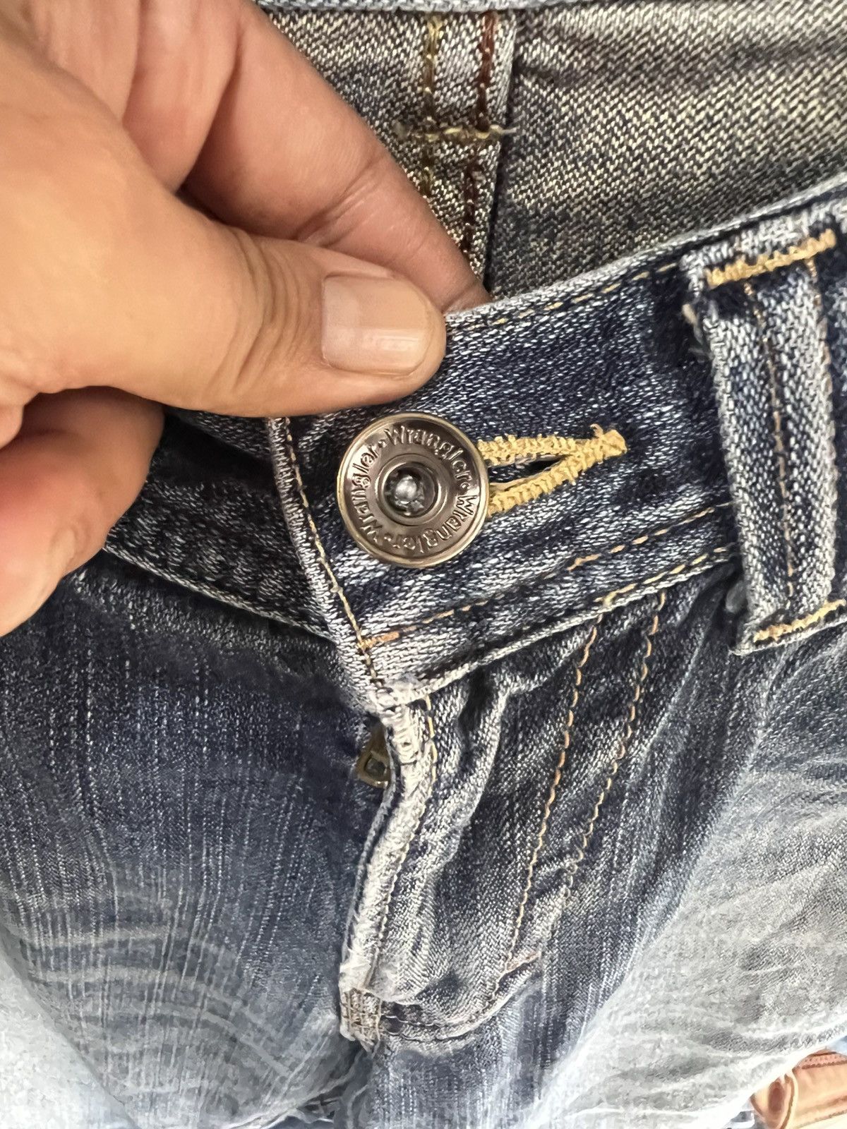 Wrangler 🔥Vintage Wrangler Distressed Denim Size US 30 / EU 46 - 9 Thumbnail