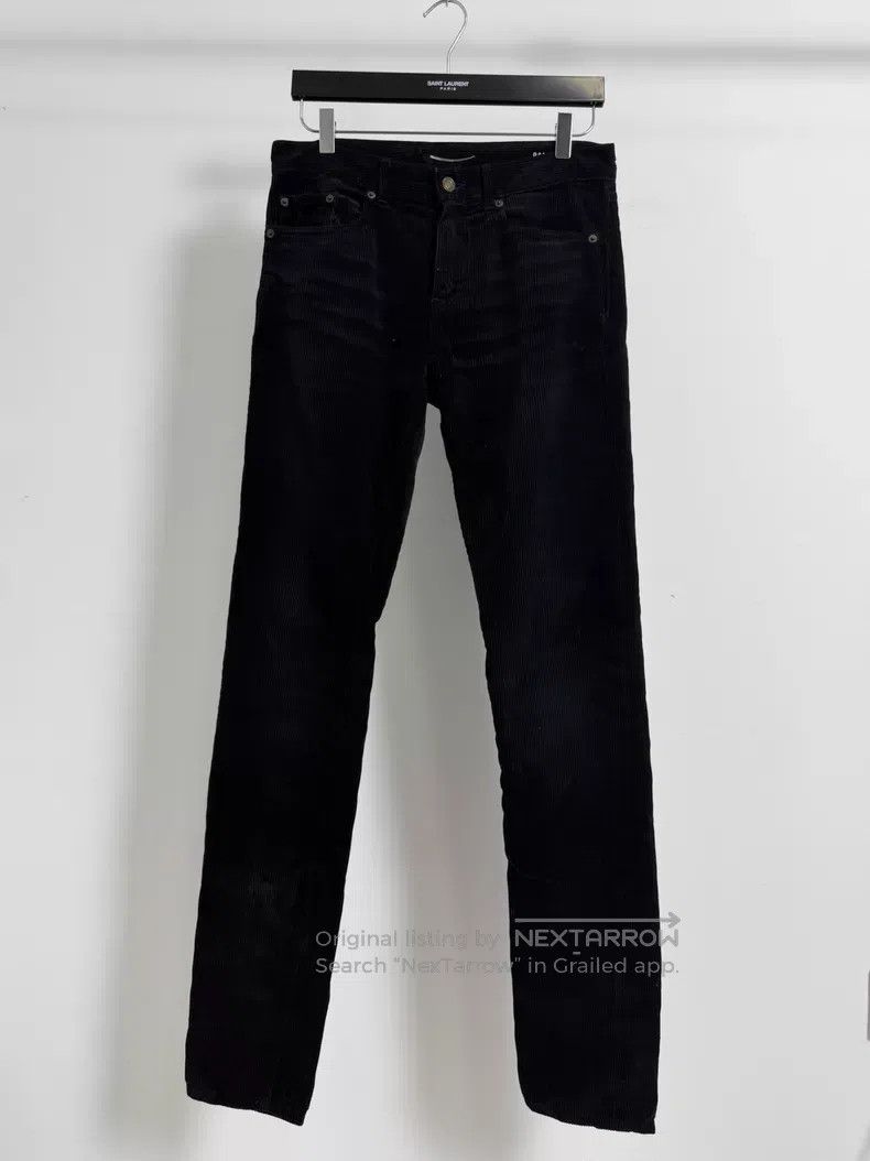 Saint Laurent Paris Saint Laurent Paris Black Corduroy Cat Whisker Washed Deni Size US 28 / EU 44 - 1 Thumbnail