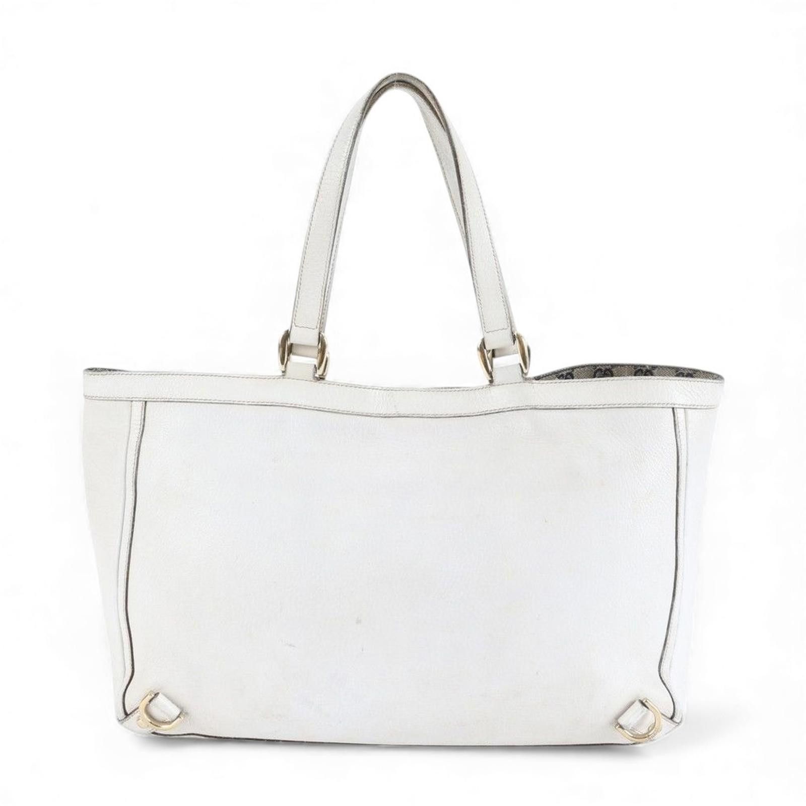Gucci Gucci - White Leather Tote Bag Size ONE SIZE - 5 Thumbnail