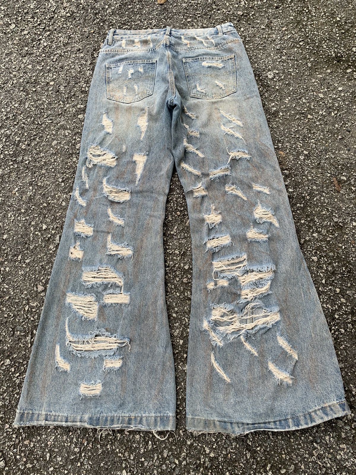 Japanese Brand × Kapital × Vintage FLARE💥 ARGUECULTURE JAPANESE PUNK STYLE DISTRESSED DENIM☠️🎌 Size US 31 - 3 Thumbnail