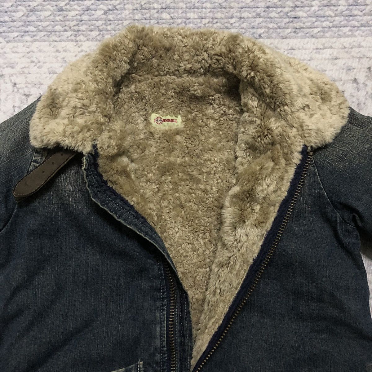 Japanese Brand × Johnbull × Vintage Rare Vintage Johnbull Fur Denim Jacket Size US XXS / EU 40 - 6 Thumbnail