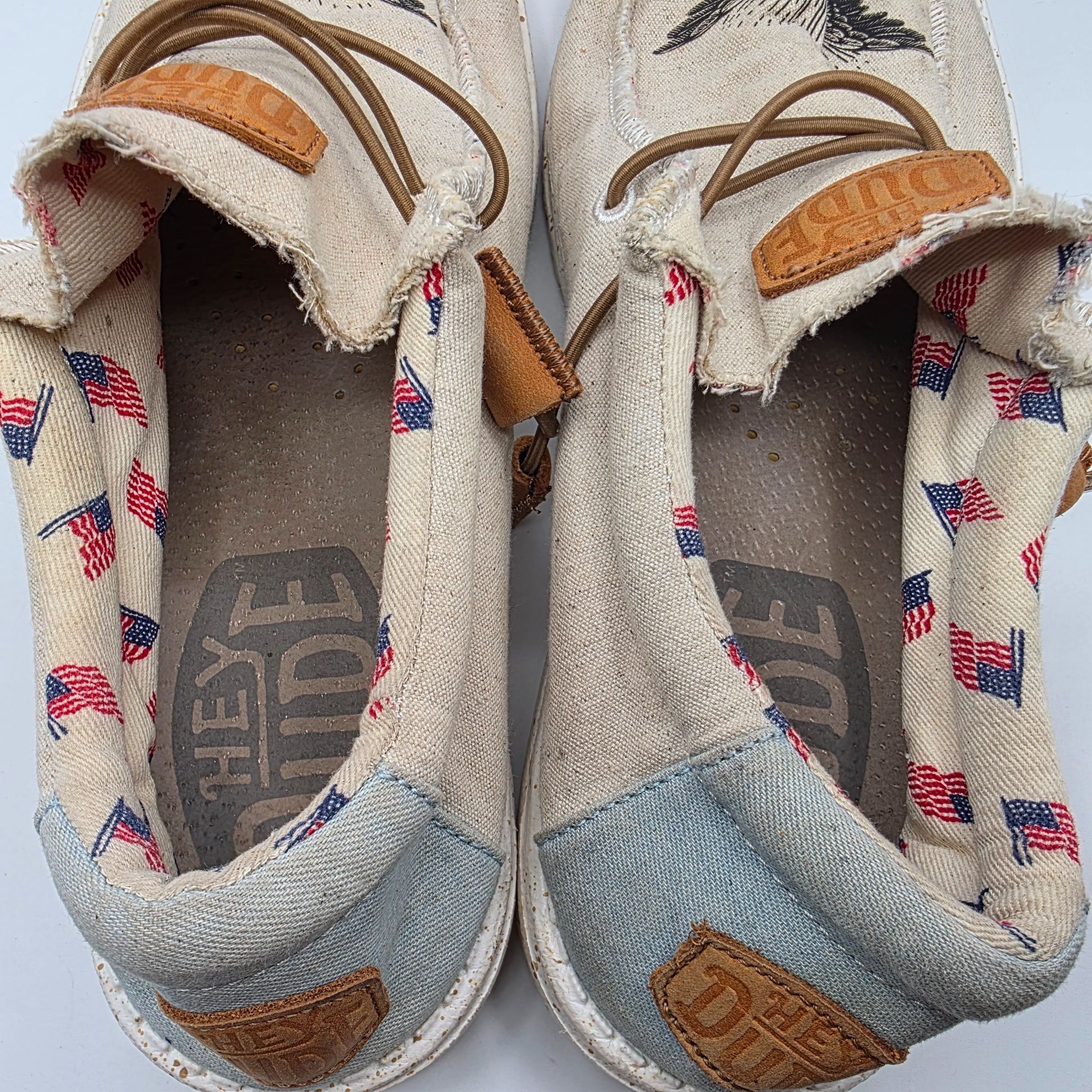 Other Hey Dude Wally Americana Flag Mens Size 9 Beige Casual Shoes Size US 9 / EU 42 - 7 Thumbnail