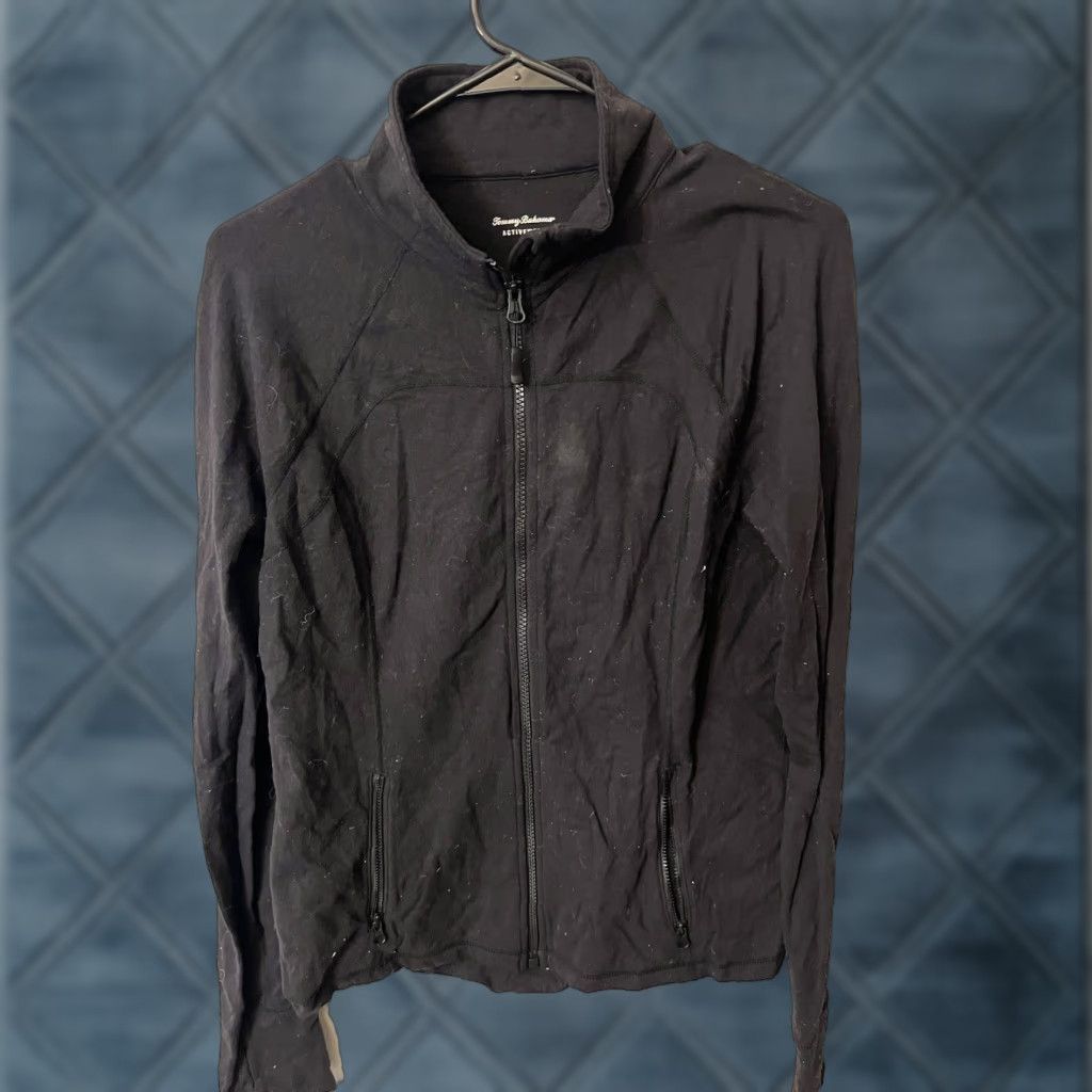Tommy Bahama Tommy Bahama Jacket Top Womens Large Full Zip Activewear Nylon Lightweight Black Size L / US 10 / IT 46 - 1 Thumbnail