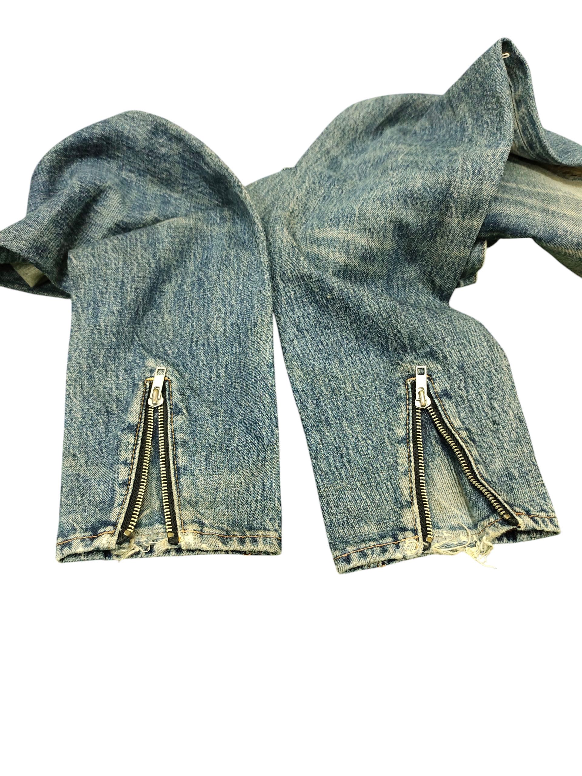 Comme des Garcons × Undercover Rna Slang Japan Rusty Clawmark Distress Faded Denim Jeans Size US 30 / EU 46 - 13 Thumbnail