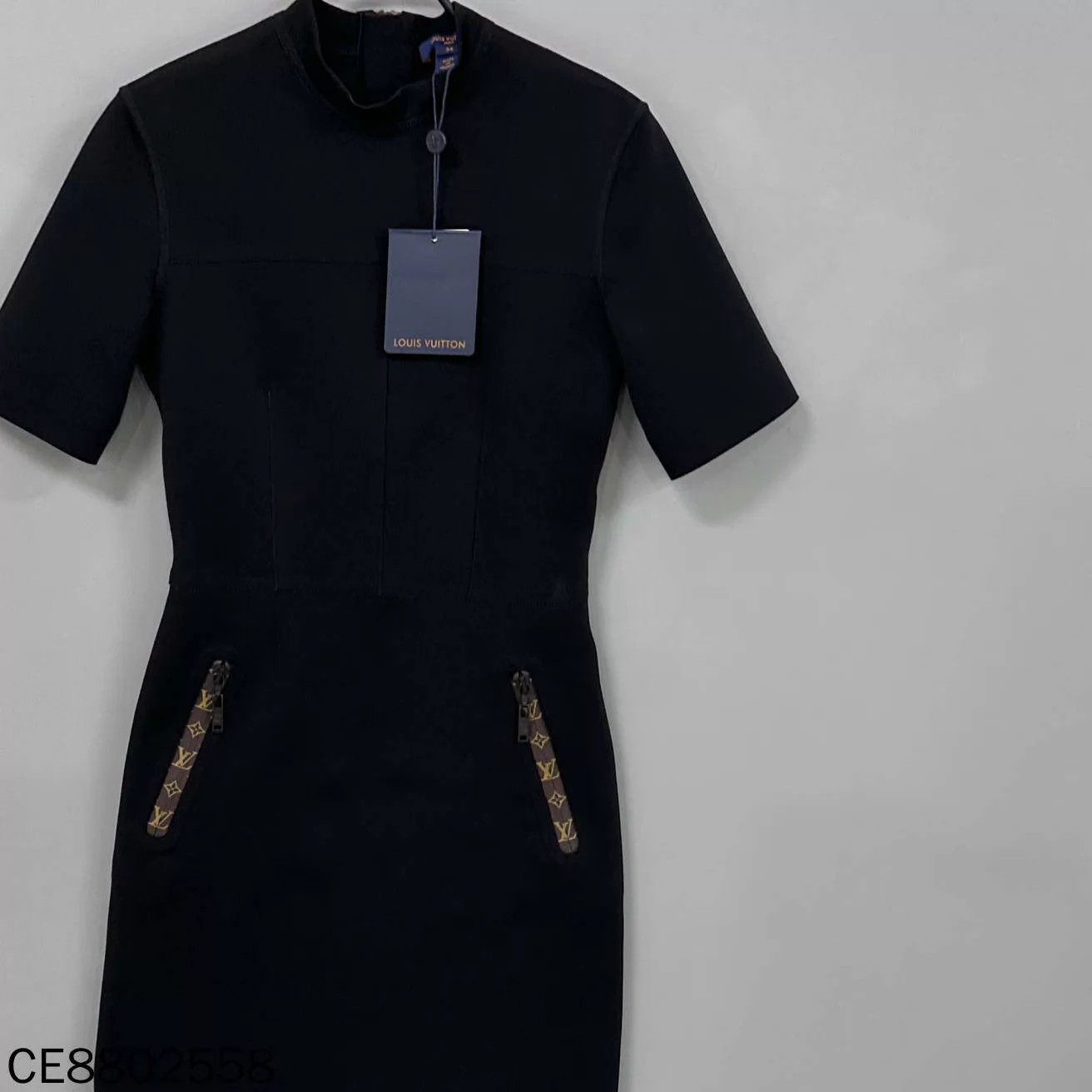 Louis Vuitton Louis Vuitton Women's Black Monogram Leather Dress 34 Size XS / US 0-2 / IT 36-38 - 2 Thumbnail