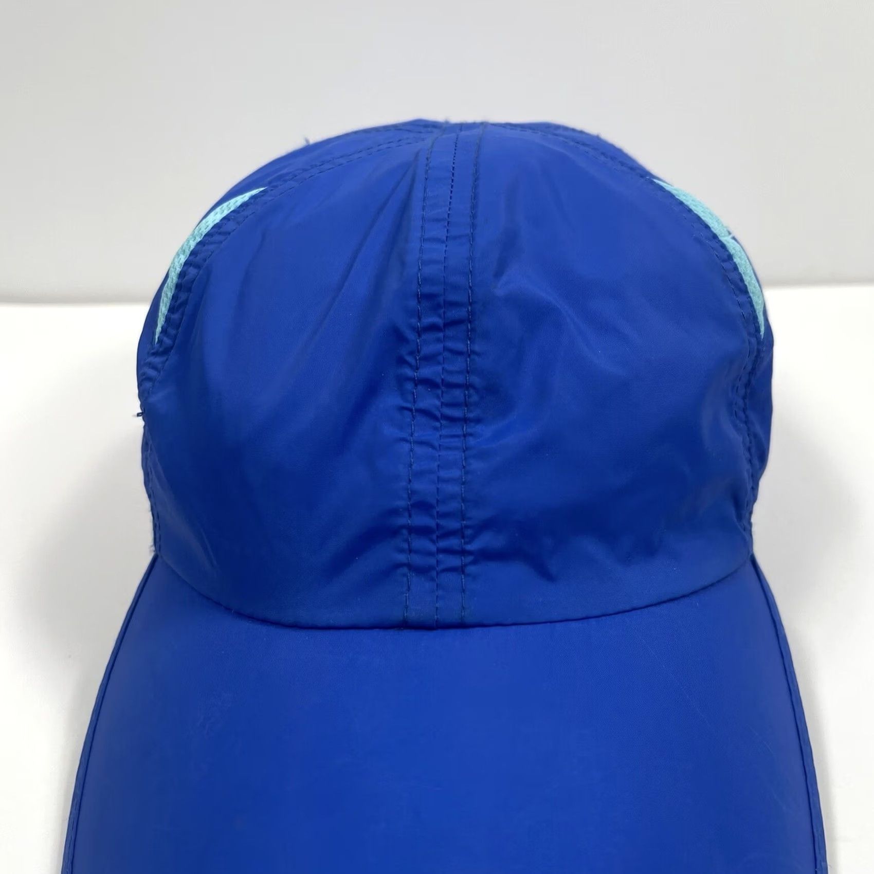 Vintage SO Hat Baseball Cap Adult Adjustable Blue 100% Polyester Vented Triathlon Running Cap Unisex Adults Accessories Mens Womens Size ONE SIZE - 2 Thumbnail