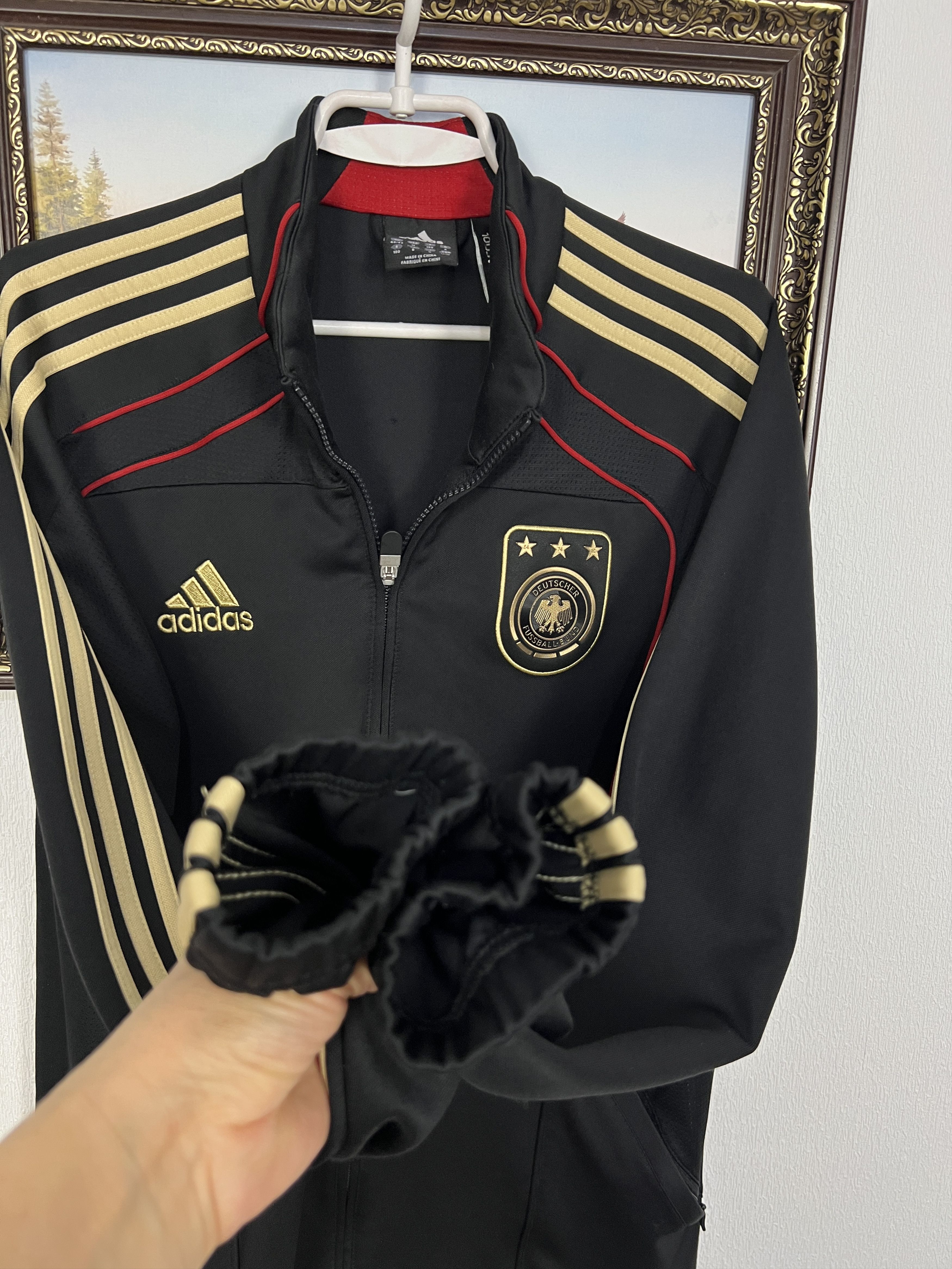 Adidas Germany Football National Jacket Soccer Track Top Zip Size US M / EU 48-50 / 2 - 6 Thumbnail