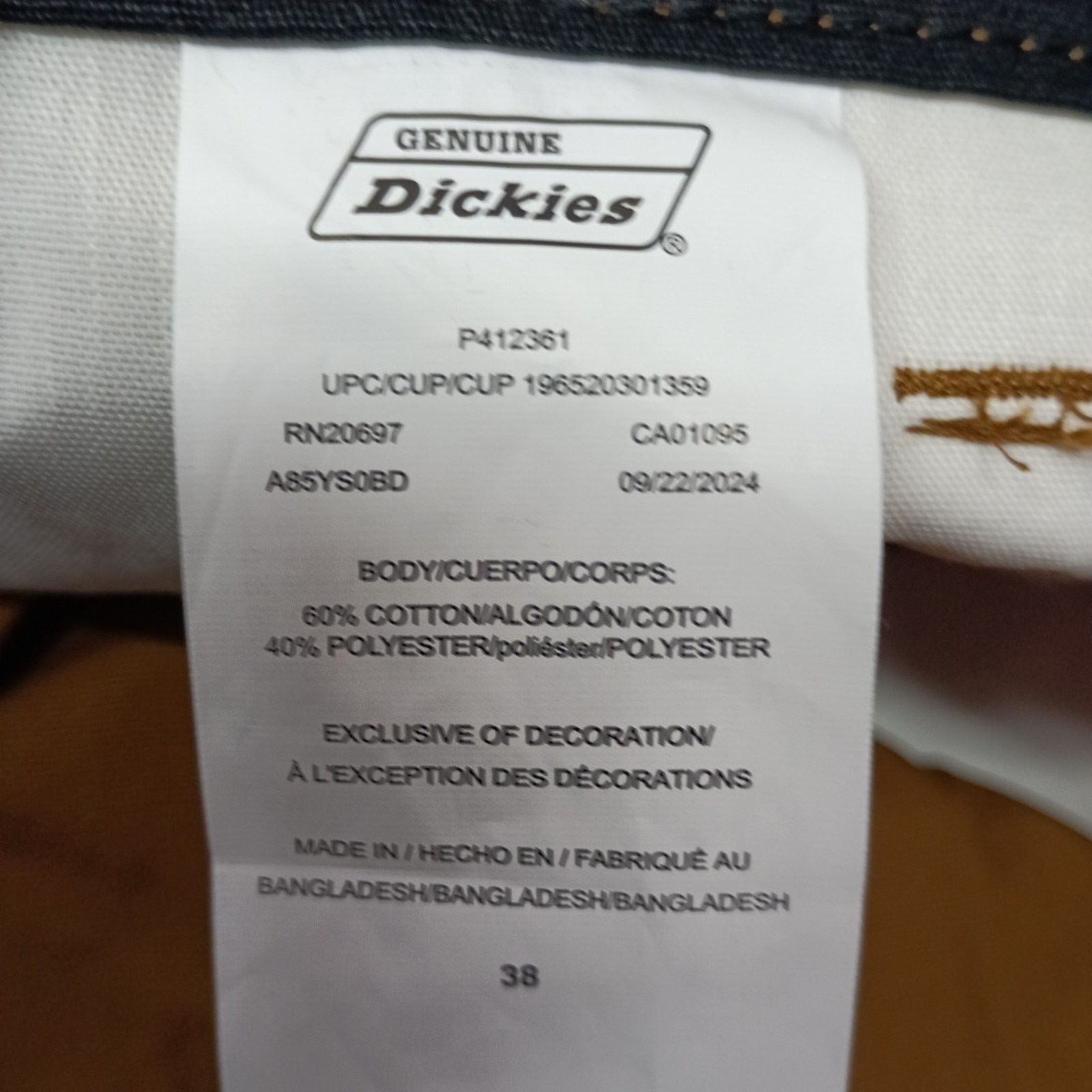 Dickies Dickies Ripstop Cargo Shorts Men’s Size 38 Brown Relaxed Fit Size US 38 / EU 54 - 4 Thumbnail