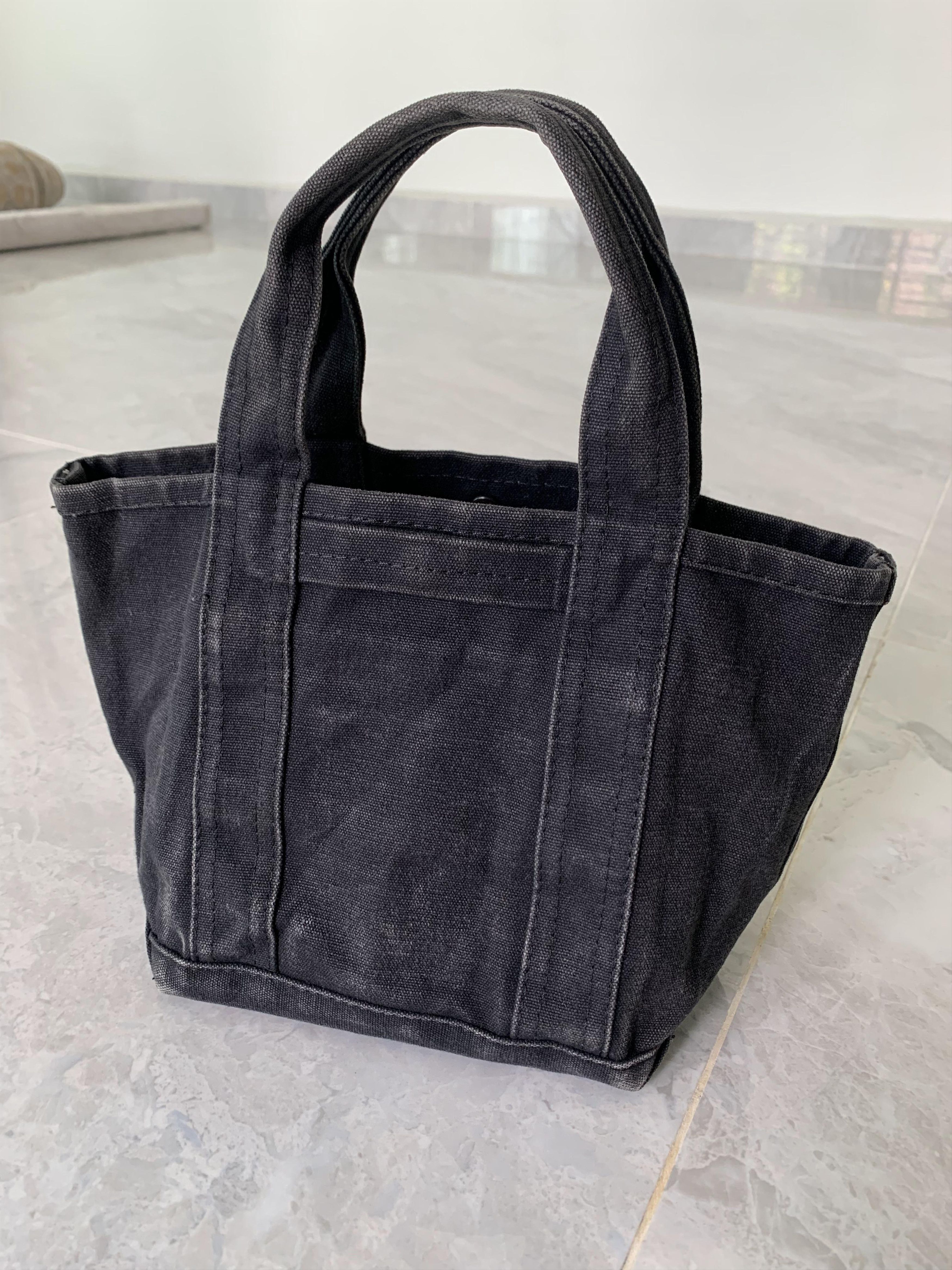 Japanese Brand Armen 14oz Cotton Canvas Inside Double Pocket Mini Tote Bag Size ONE SIZE - 2 Thumbnail
