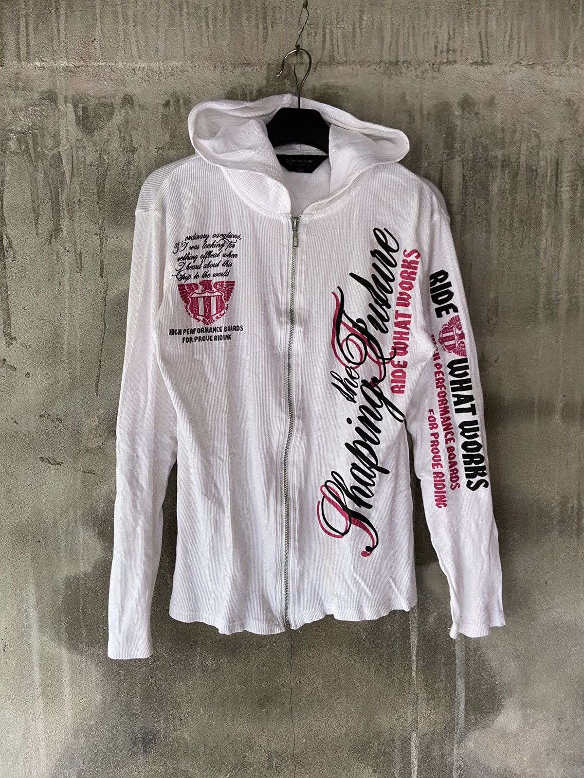 image of Beauty Beast x If Six Was Nine Beaumere Poem Long Sleeve Zip Style in White, Men's (Size Medium)