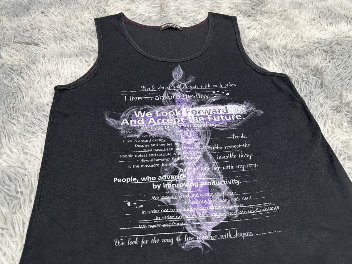HIDEAWAYS 🔥Sick Y2K Hideaways Cross Poem Ribbed Tank Top Size US M / EU 48-50 / 2 - 2 Thumbnail