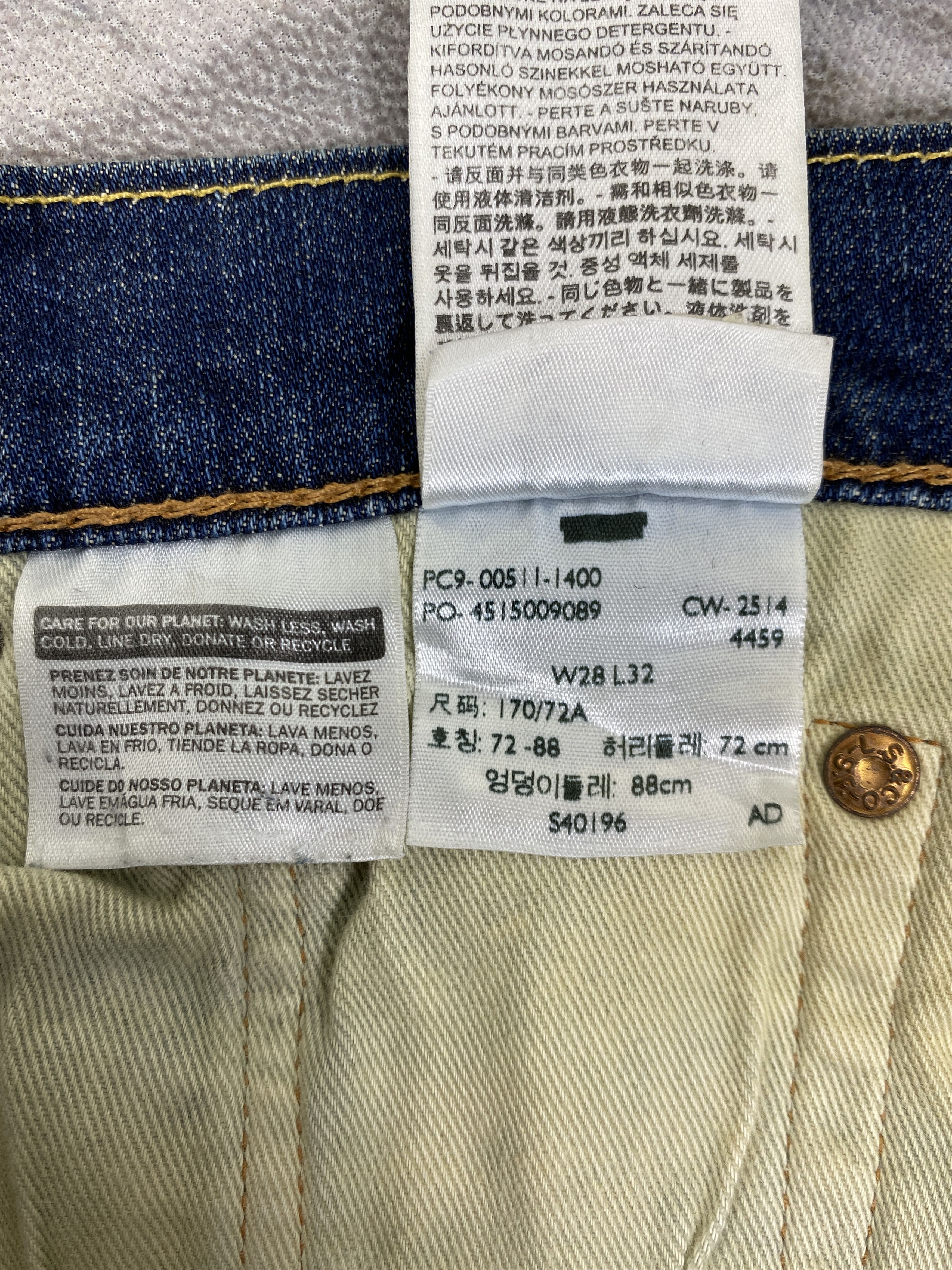 Levi's Blue Distressed Levi's 511 Jeans 28x31.5 Denim -SJ060 Size US 28 / EU 44 - 12 Thumbnail