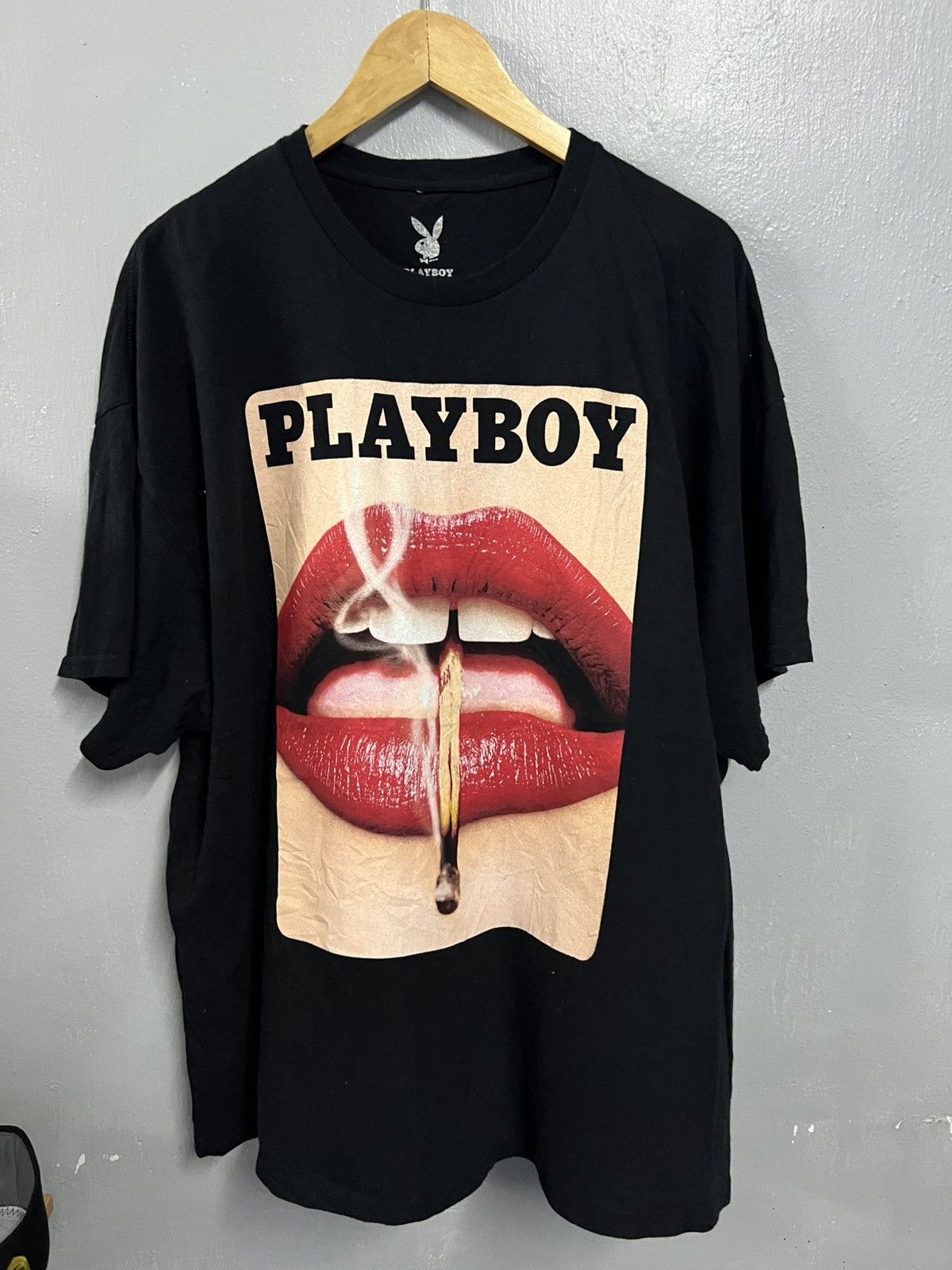 Designer × Vintage Playboy Y2K Smoking Match Lips Shirt Size US XL / EU 56 / 4 - 1 Thumbnail