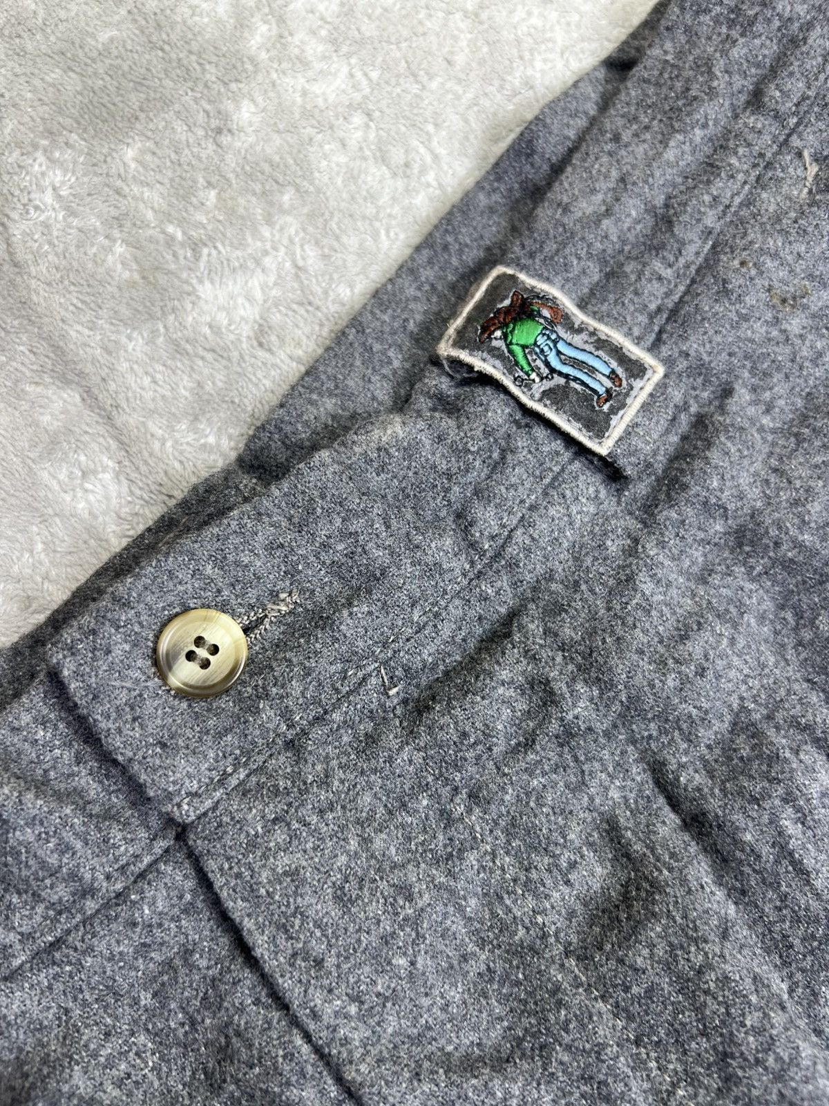 Levi's Vintage Clothing Vintage 1990s Levi’s Made in Italy Wool Blend Grey Wide Leg Size US 34 / EU 50 - 3 Thumbnail