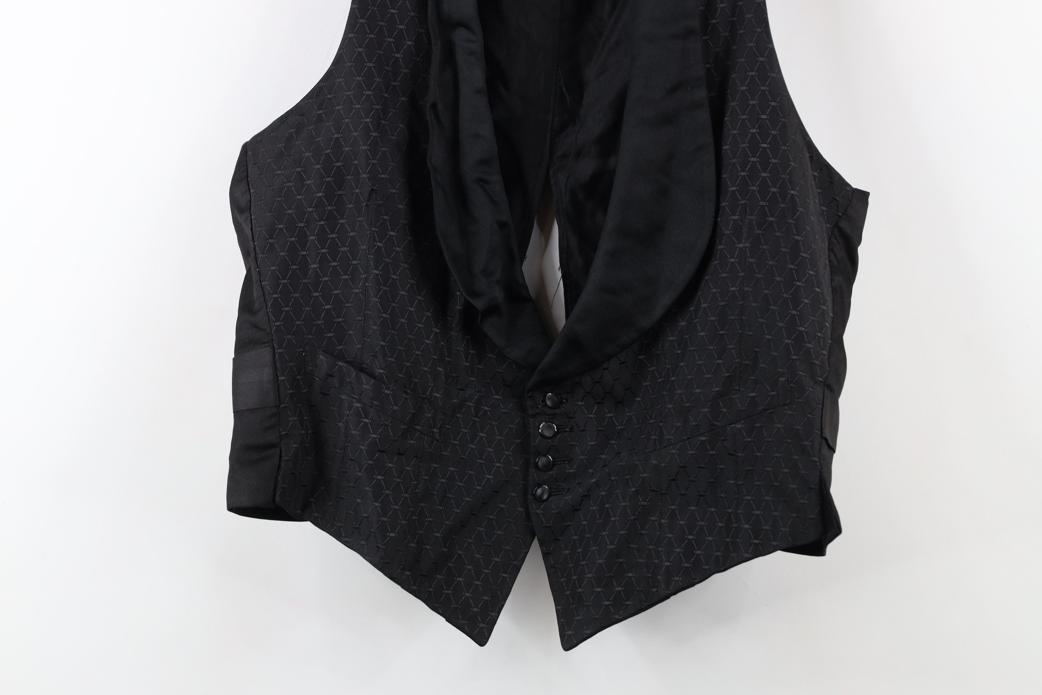 Vintage Vintage 50s Rockabilly Tuxedo Suit Vest Jacket Black USA Size US M / EU 48-50 / 2 - 3 Thumbnail