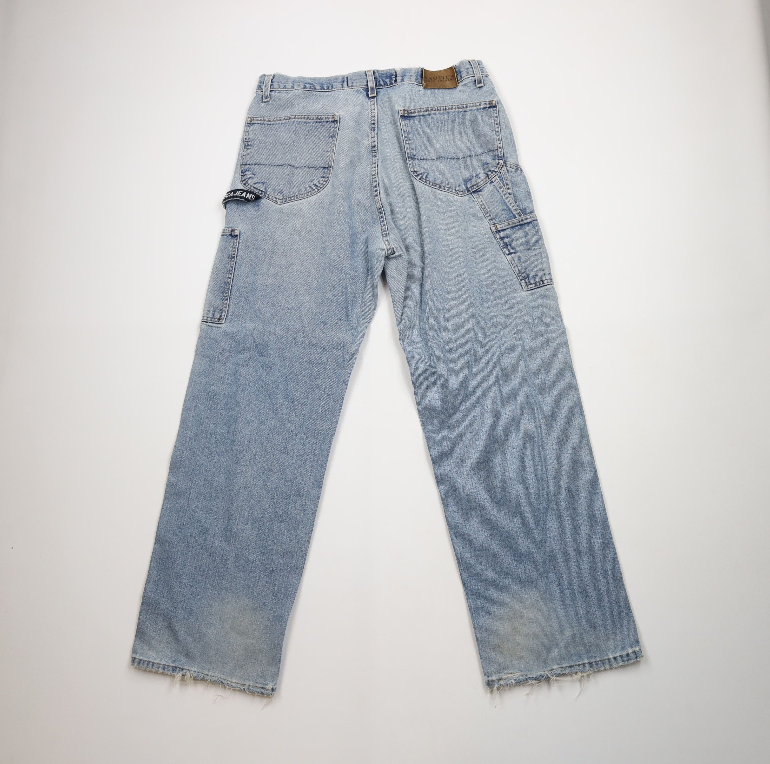 Nautica × Vintage Vintage 90s Nautica Baggy Wide Leg Dungaree Denim Jeans Size US 36 / EU 52 - 11 Thumbnail