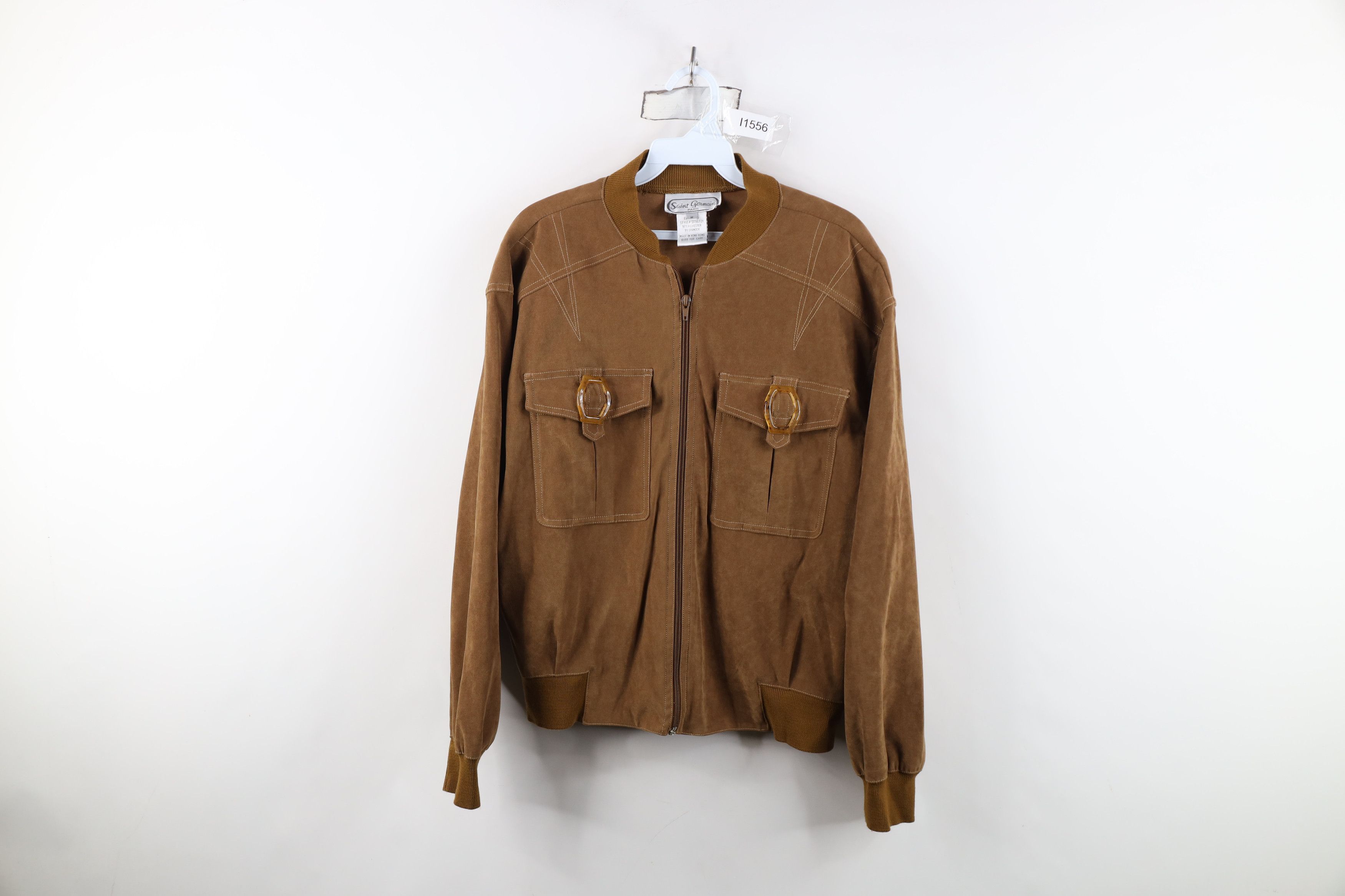 Vintage Vintage 70s Streetwear Microfiber Cafe Racer Bomber Jacket Size US M / EU 48-50 / 2 - 1 Thumbnail