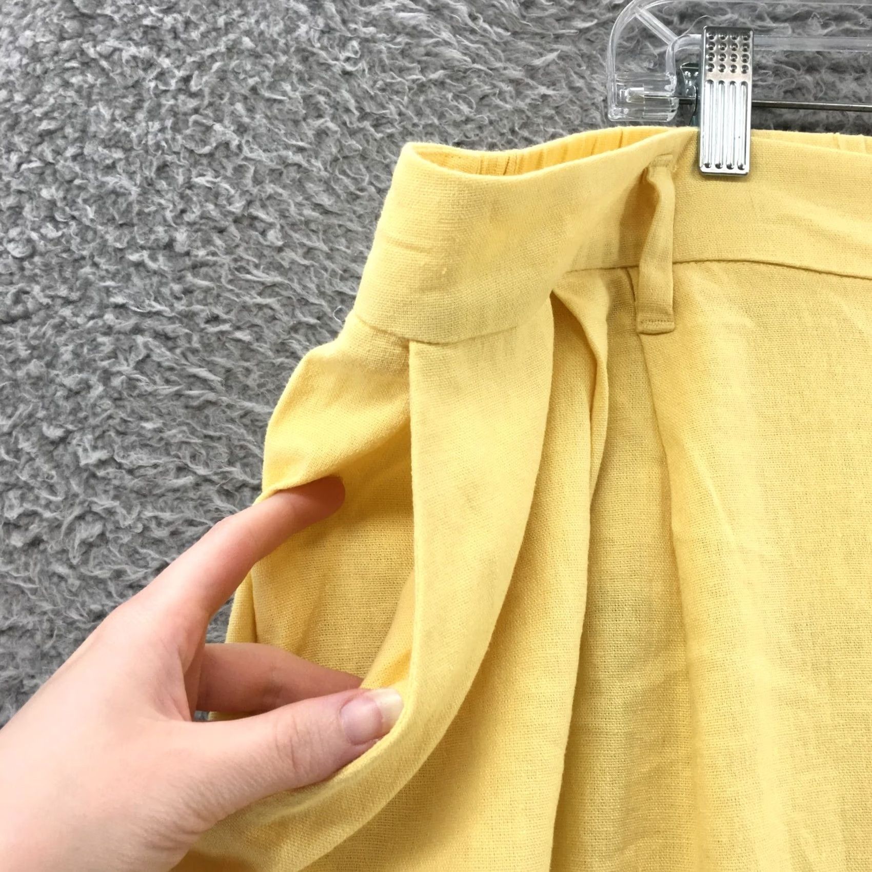 Vintage A New Day Colette Pants Womens 22 Yellow Linen Blend Wide-Leg High Rise NEW Pants Shirt Size 40" / US 18 - 5 Thumbnail