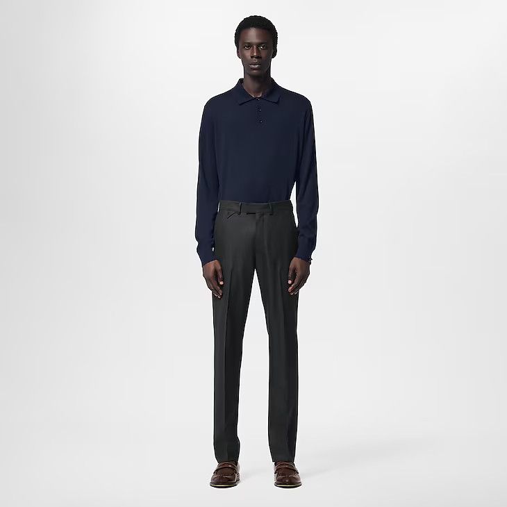 Louis Vuitton Silk And Cashmere Blend Long-Sleeved Polo Shirt Size US XXL / EU 58 / 5 - 5 Thumbnail