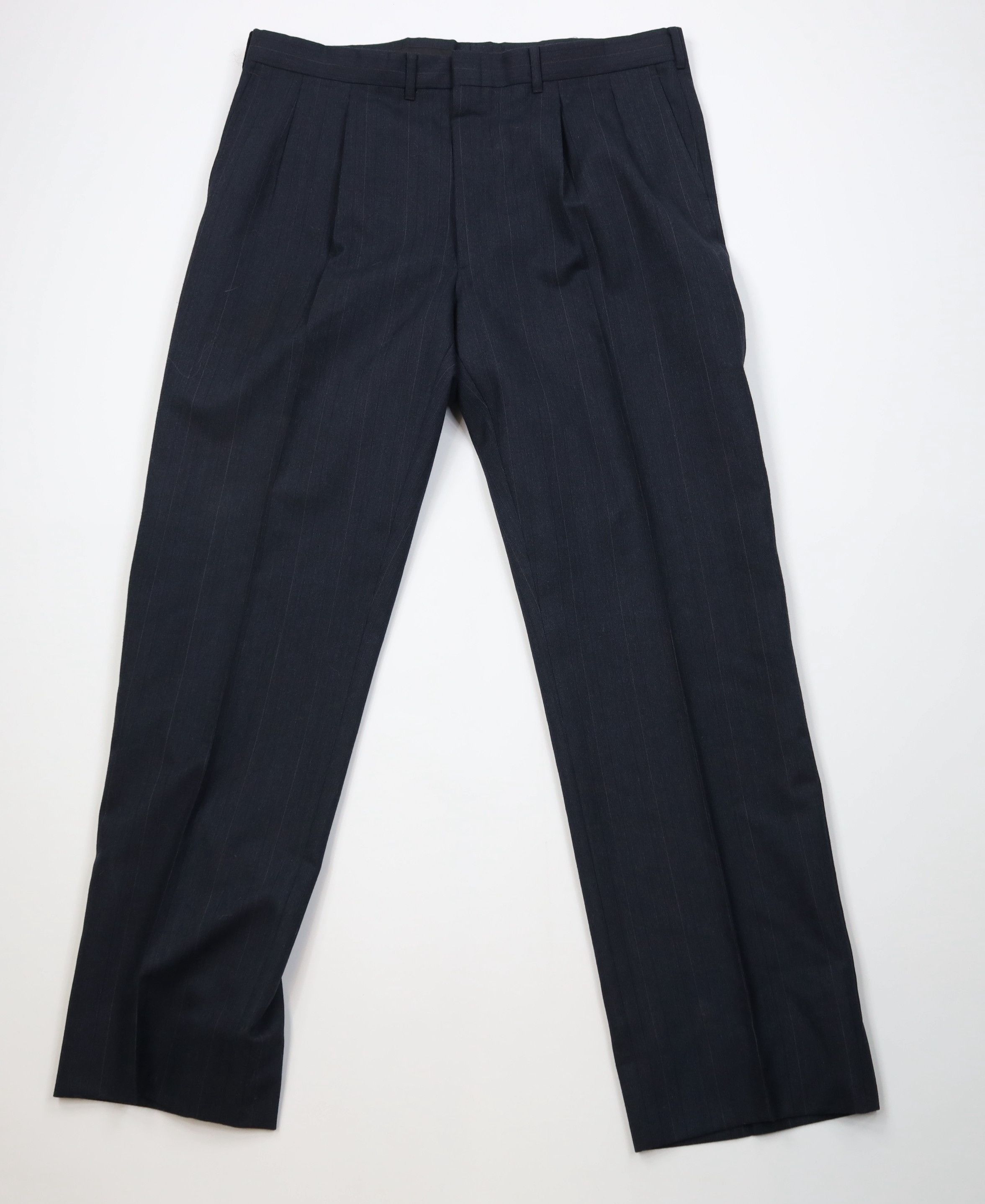 Vintage Vintage 70s Streetwear Pinstriped Wide Leg Chino Pants Size US 38 / EU 54 - 1 Thumbnail