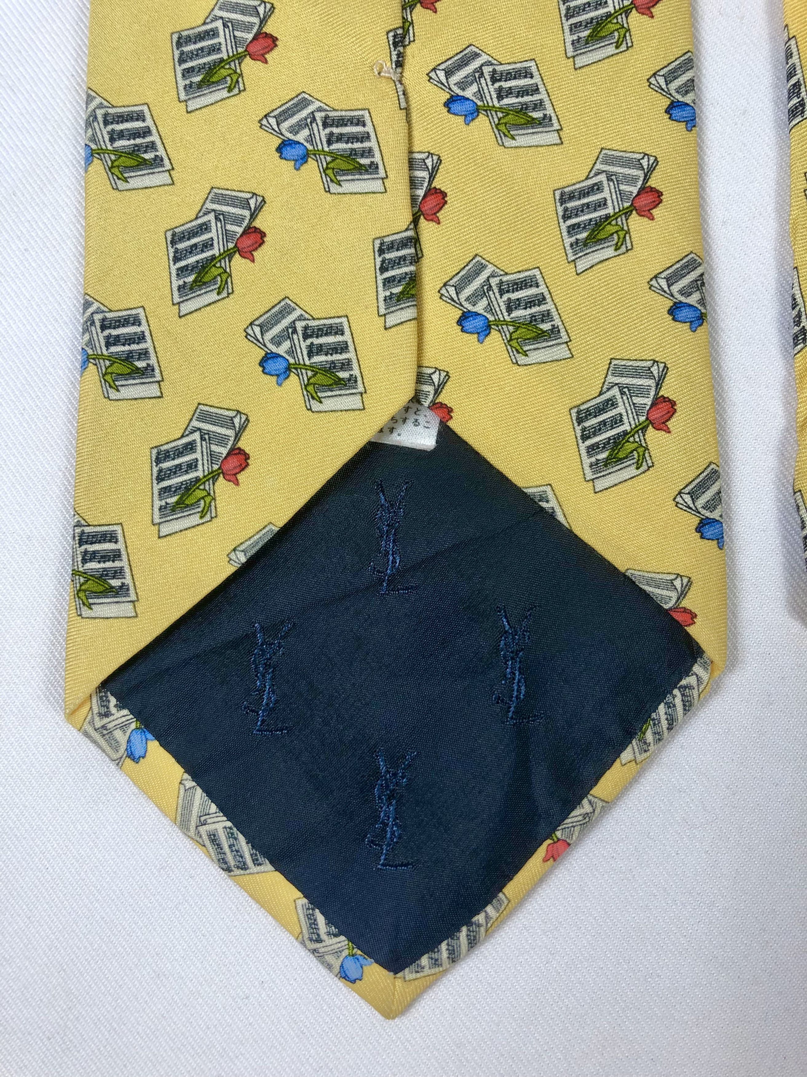 Yves Saint Laurent Rare Vintage Yves Saint Laurent YSL Silk Tie Made in Italy Size ONE SIZE - 7 Thumbnail