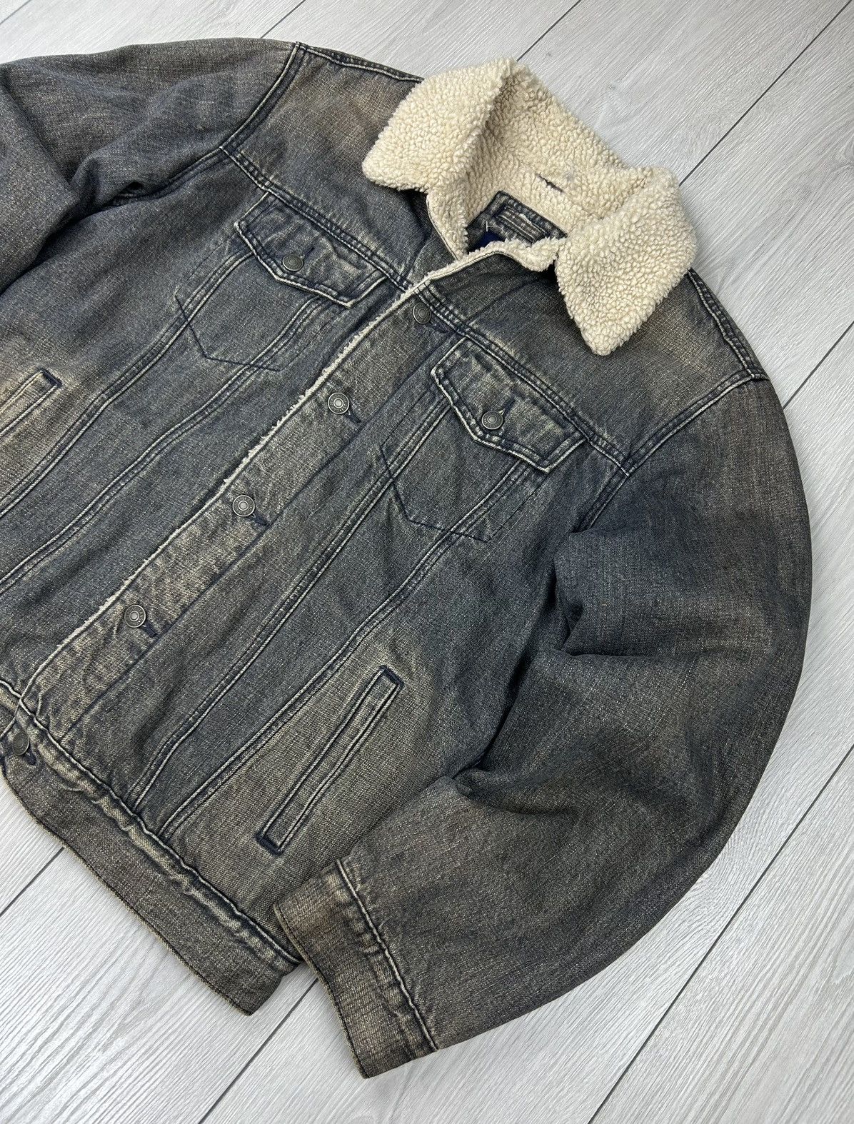 Gap × Vintage GAP Vintage Denim Sherpa Jacket Size M Size US M / EU 48-50 / 2 - 2 Thumbnail