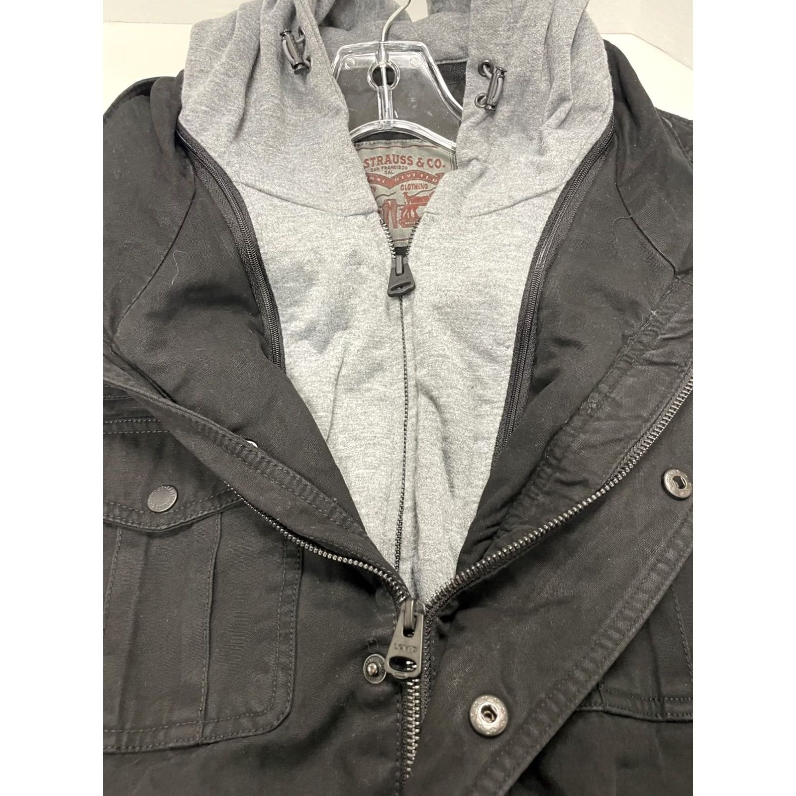 Levi's LEVI'S MEN'S LARGE HOODED JEAN JACKET BLACK MSRP 00 Size US 33 - 4 Thumbnail