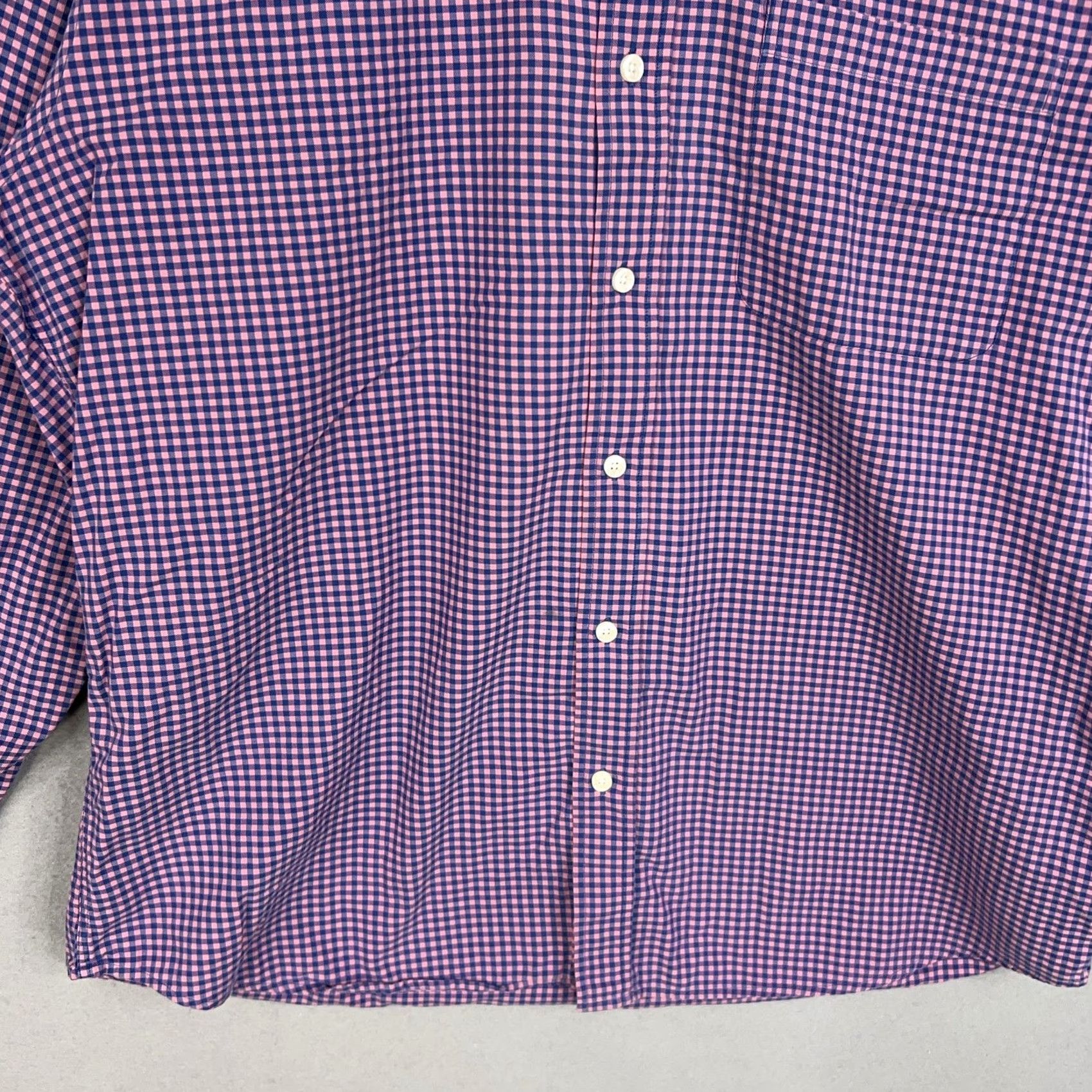 Pinko Turtleson Shirt Mens Large Pink Blue Gingham Button-Down Collar Long Sleeve Shirt Size US L / EU 52-54 / 3 - 3 Thumbnail