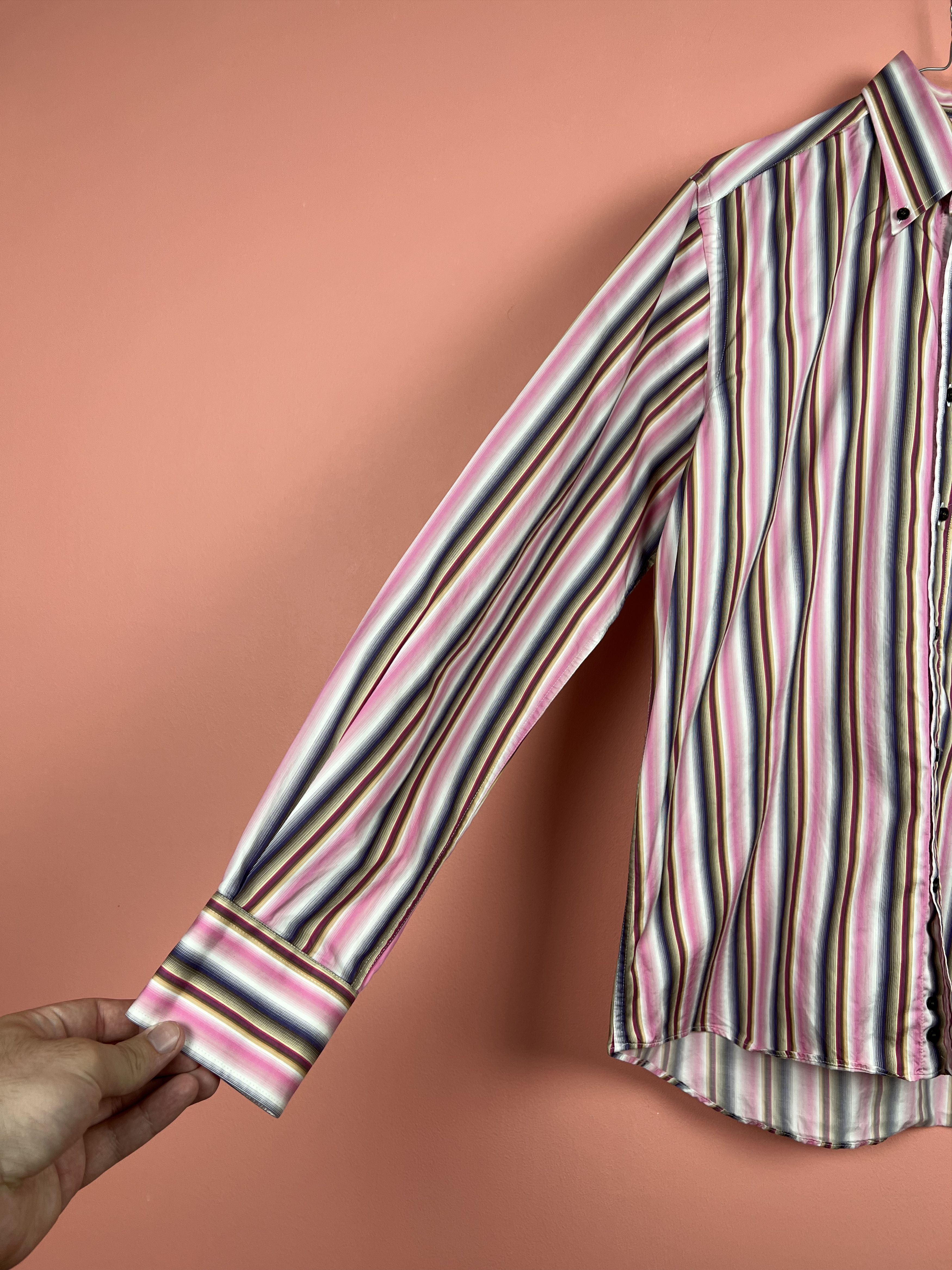 Etro Etro luxury classic shirt button striped Size US L / EU 52-54 / 3 - 4 Thumbnail