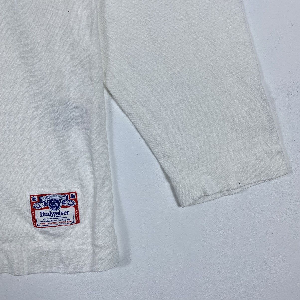 Budweiser × Vintage Vintage 80's BUDWEISER This Bud's For You Promo Tee Size US L / EU 52-54 / 3 - 6 Thumbnail