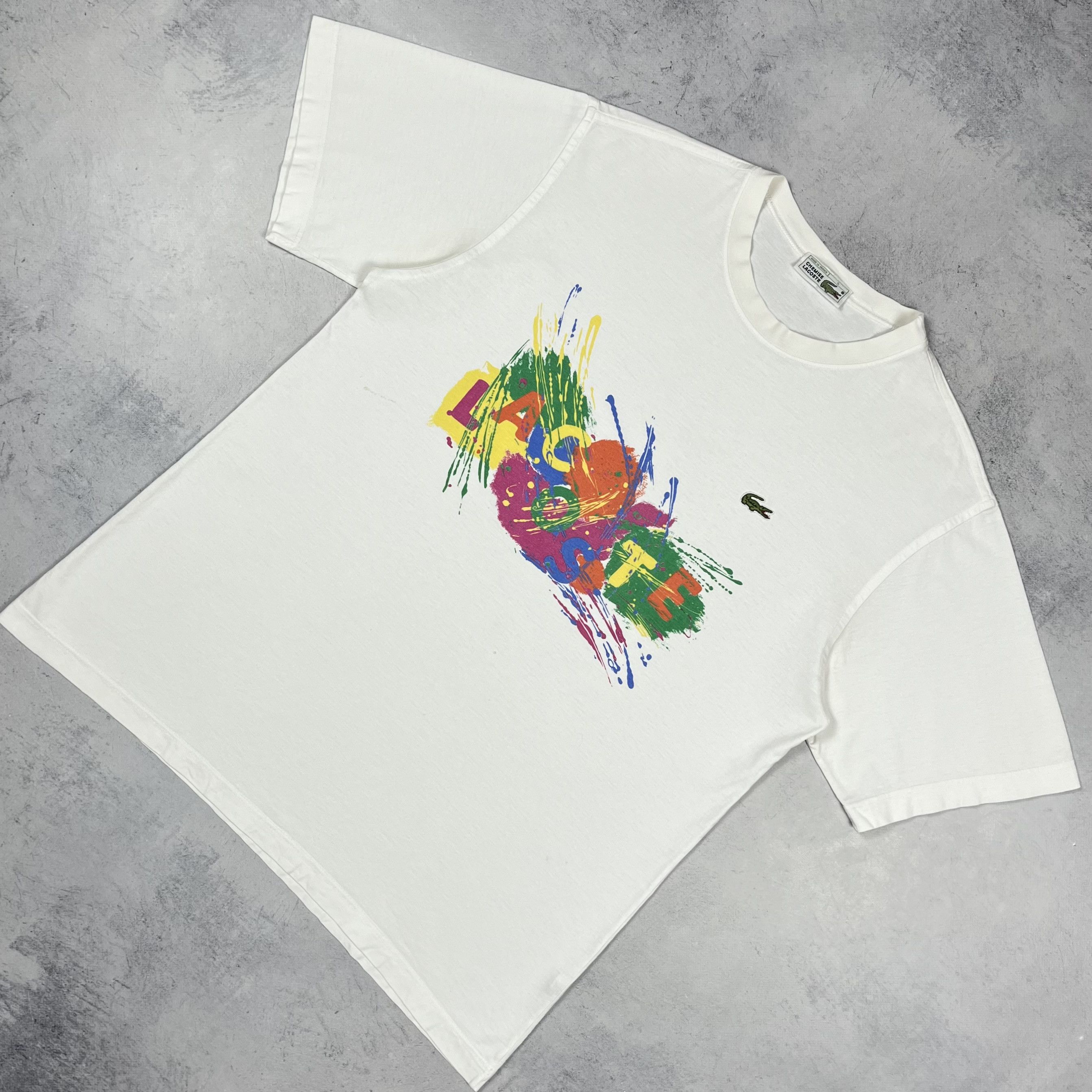 Lacoste Vintage Lacoste Chemise Big Logo T Shirt 90’s Size US L / EU 52-54 / 3 - 1 Thumbnail