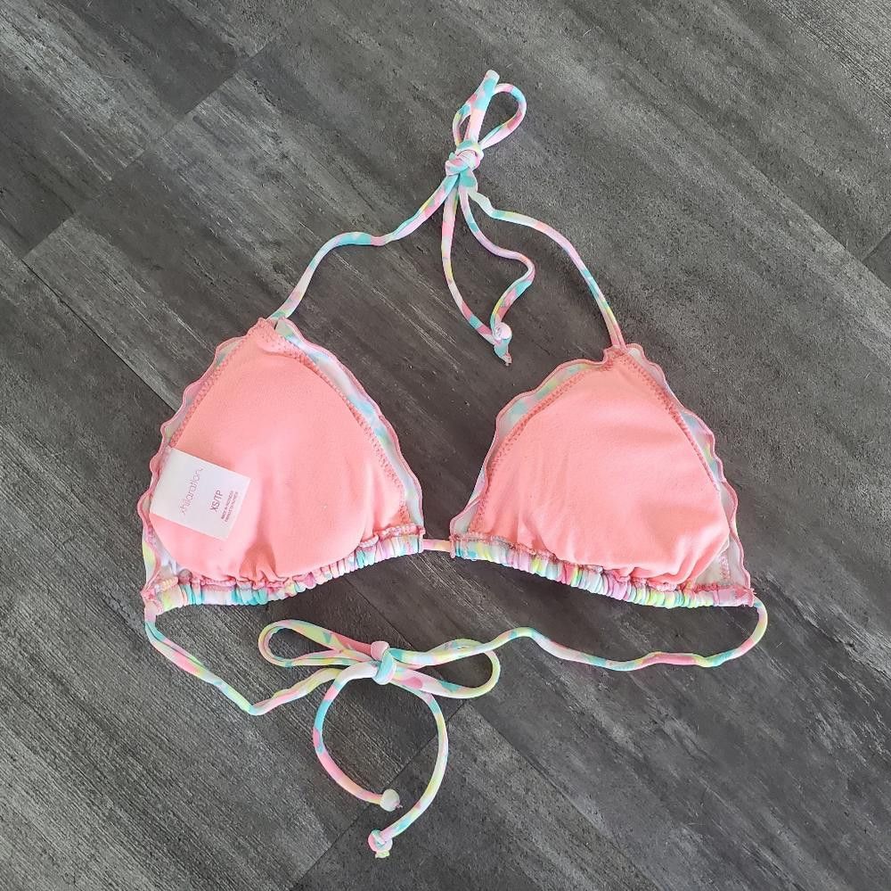 Designer Multicolored Detailed XHLN Bikini Top Size ONE SIZE - 2 Thumbnail