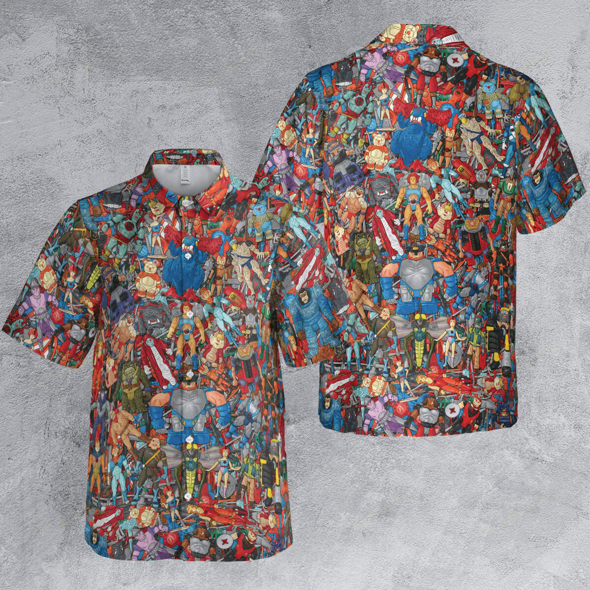 The Unbranded Brand ThunderCats Characters Pattern Button Down Shirt Size US S / EU 44-46 / 1 - 4 Thumbnail