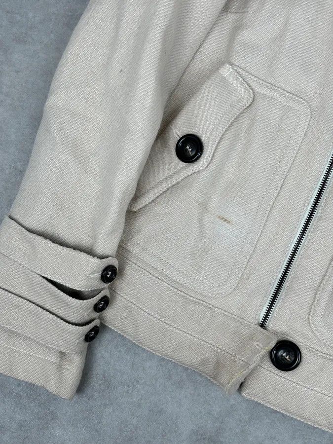 Moschino 2000s Moschino Beige Cropped Patchwork Bondage Jacket Size S / US 4 / IT 40 - 9 Thumbnail