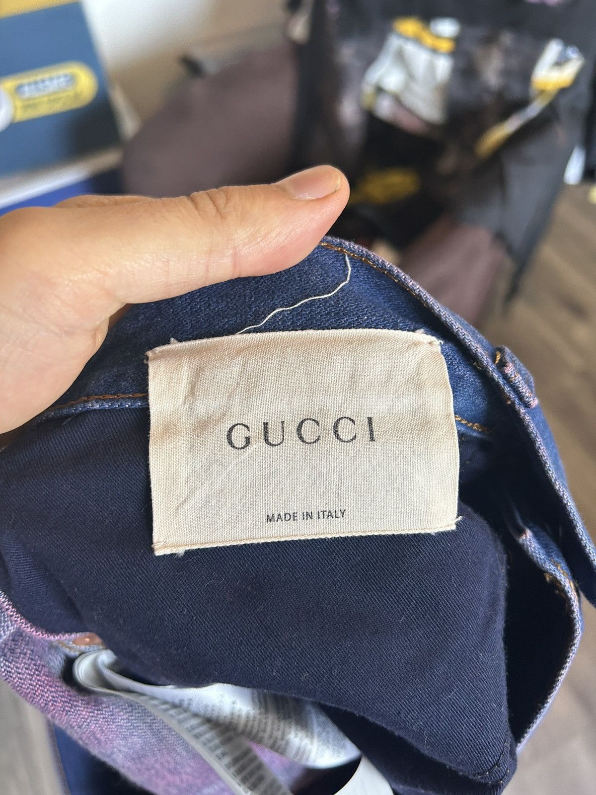 Gucci Pink Painter Blue Denim Jeans Size US 35 - 11 Thumbnail