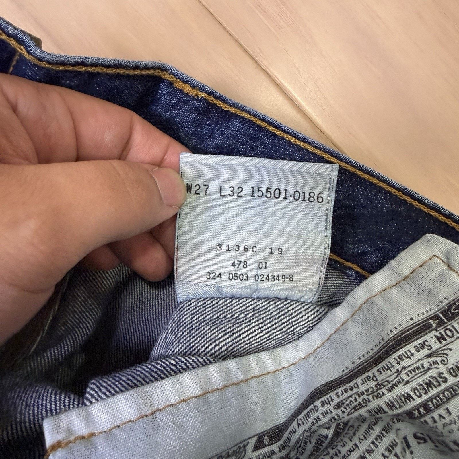 Levi's Vintage Levis 501 Jeans 25 Blue Straight Leg Denim For Women Size US 26 / EU 42 - 6 Thumbnail