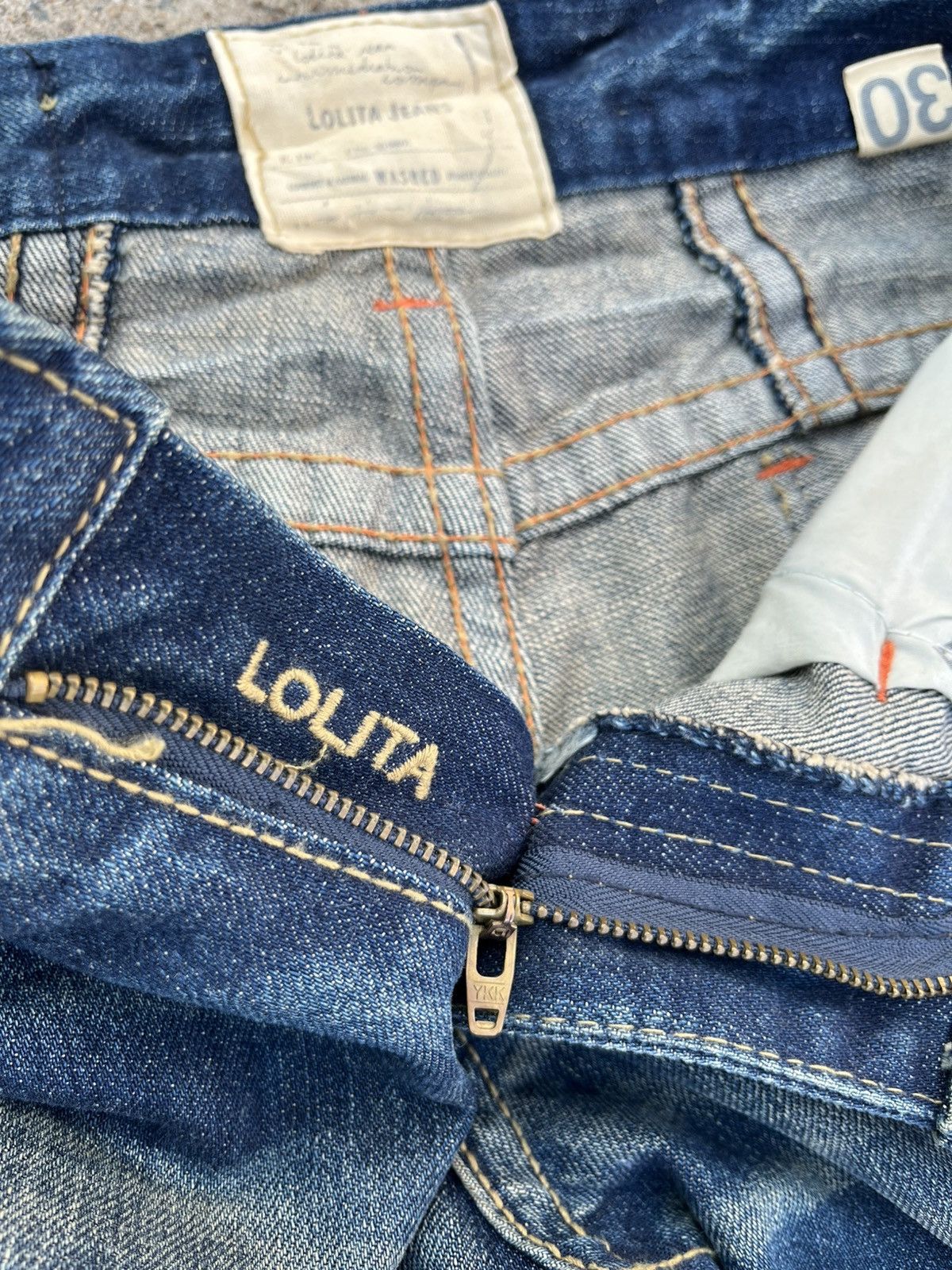 If Six Was Nine Vtg LOLITA EXOTIC DISTRESSED DENIM perfectly Size US 34 / EU 50 - 7 Thumbnail