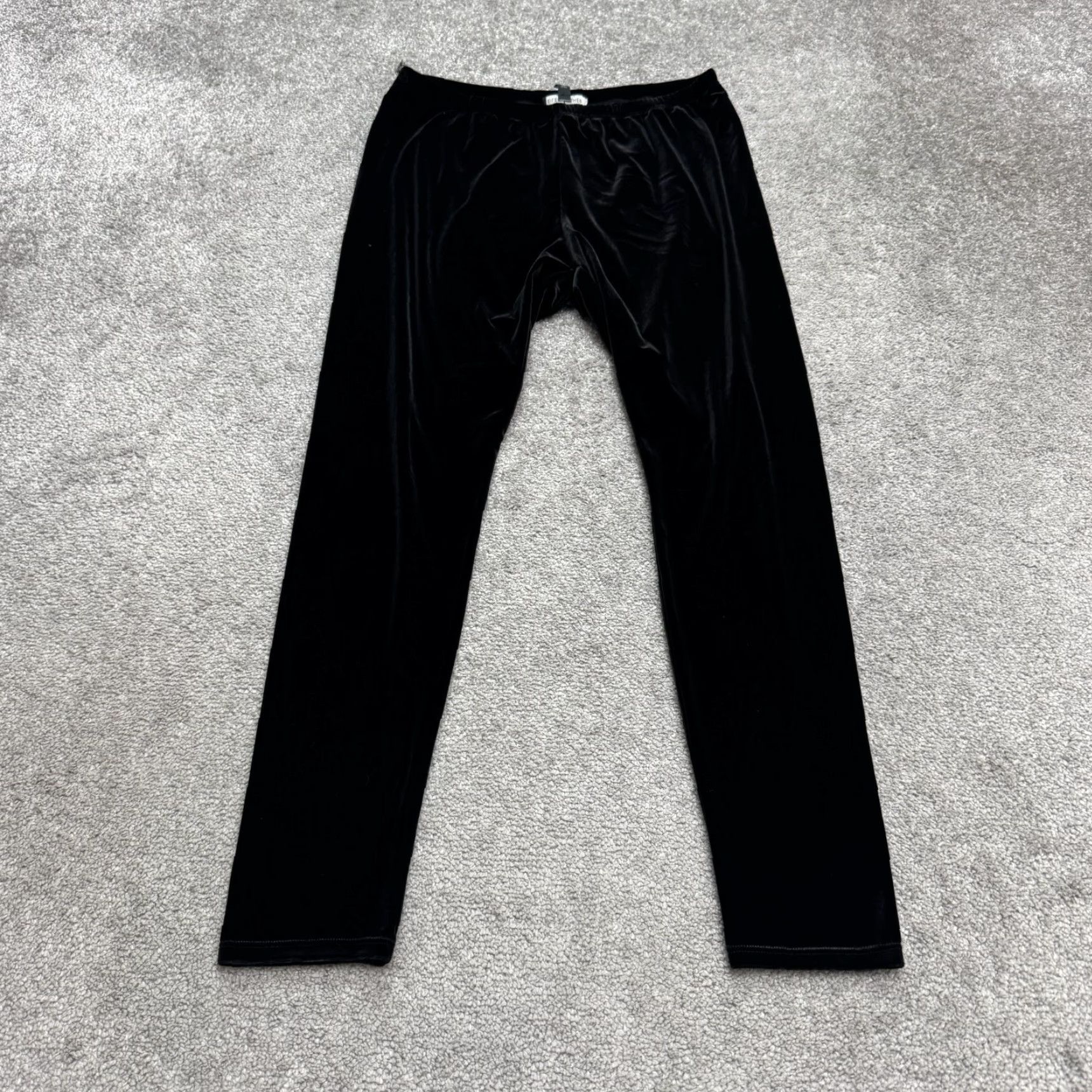 Eileen Fisher Eileen Fisher Pants Women's Pull On Velvet Leggings Petite Black B07 Skinny Pocket Logo 26in Inseam Regular Stretch Casual Size 32" / US 10 / IT 46 - 2 Thumbnail