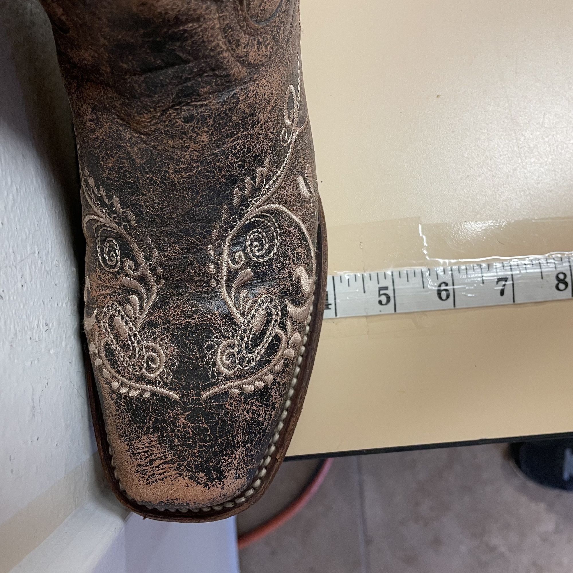 Other Circle G Distressed Style Stitched DRAGONFLY Western Boots Size US 8 / IT 38 - 10 Thumbnail