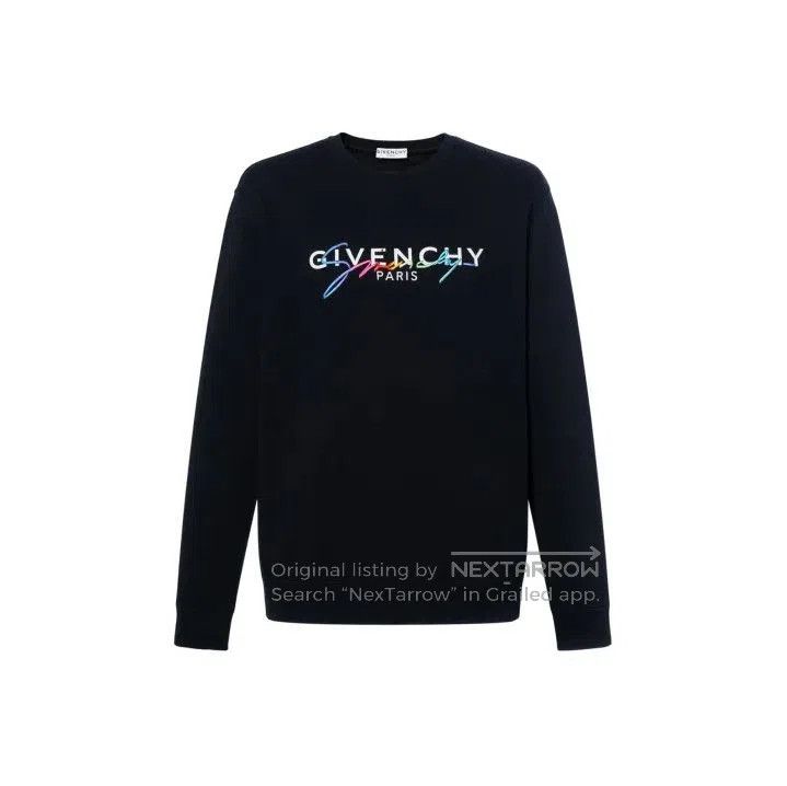 Givenchy Givenchy Logo Round Neck Long Sleeve Sweatshirt. Size US XL / EU 56 / 4 - 1 Thumbnail