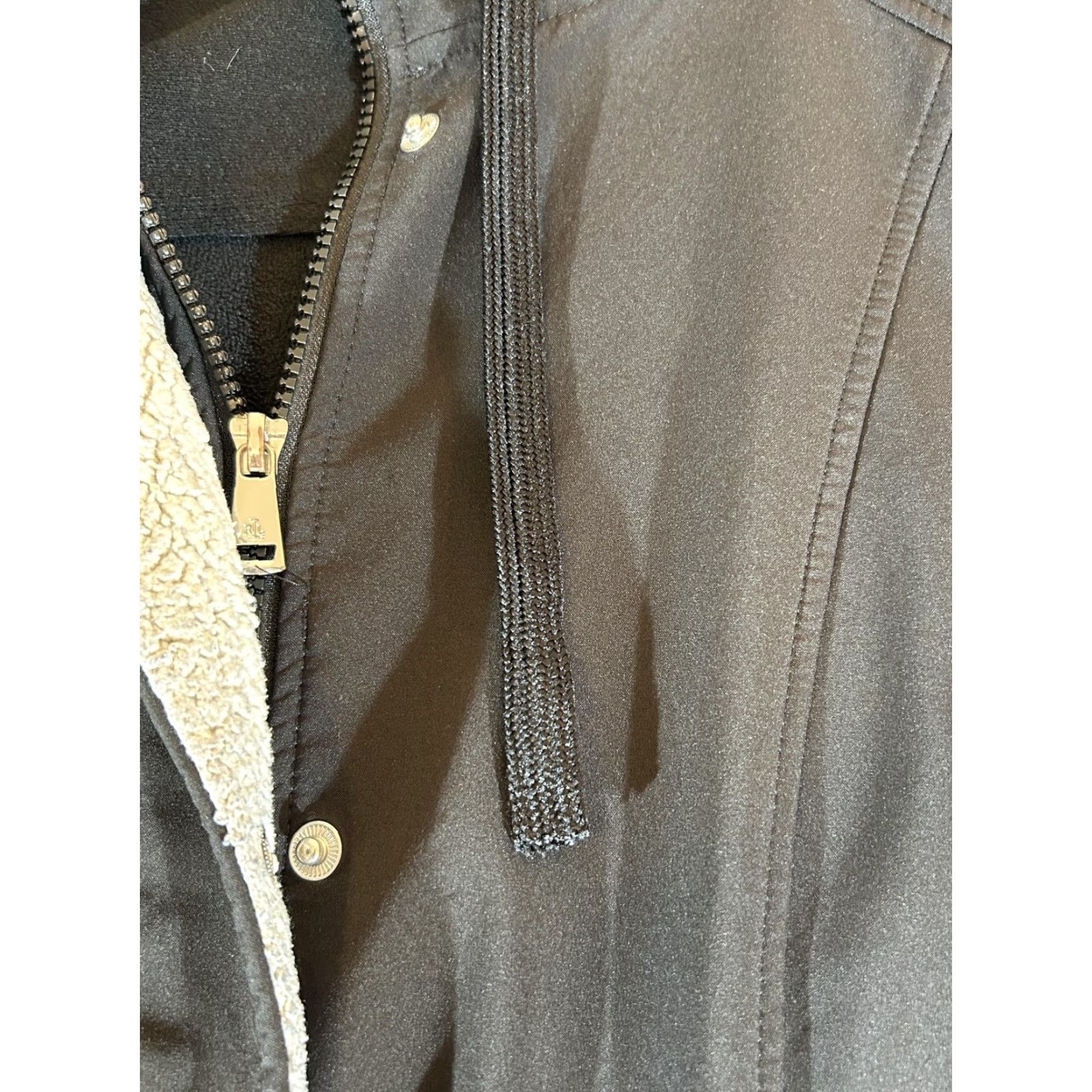 Ralph Lauren Ralph Lauren Coat Women Small Black Hood Jacket Anorak Parka Fleece Lined LAUREN Coat Size S / US 4 / IT 40 - 3 Thumbnail