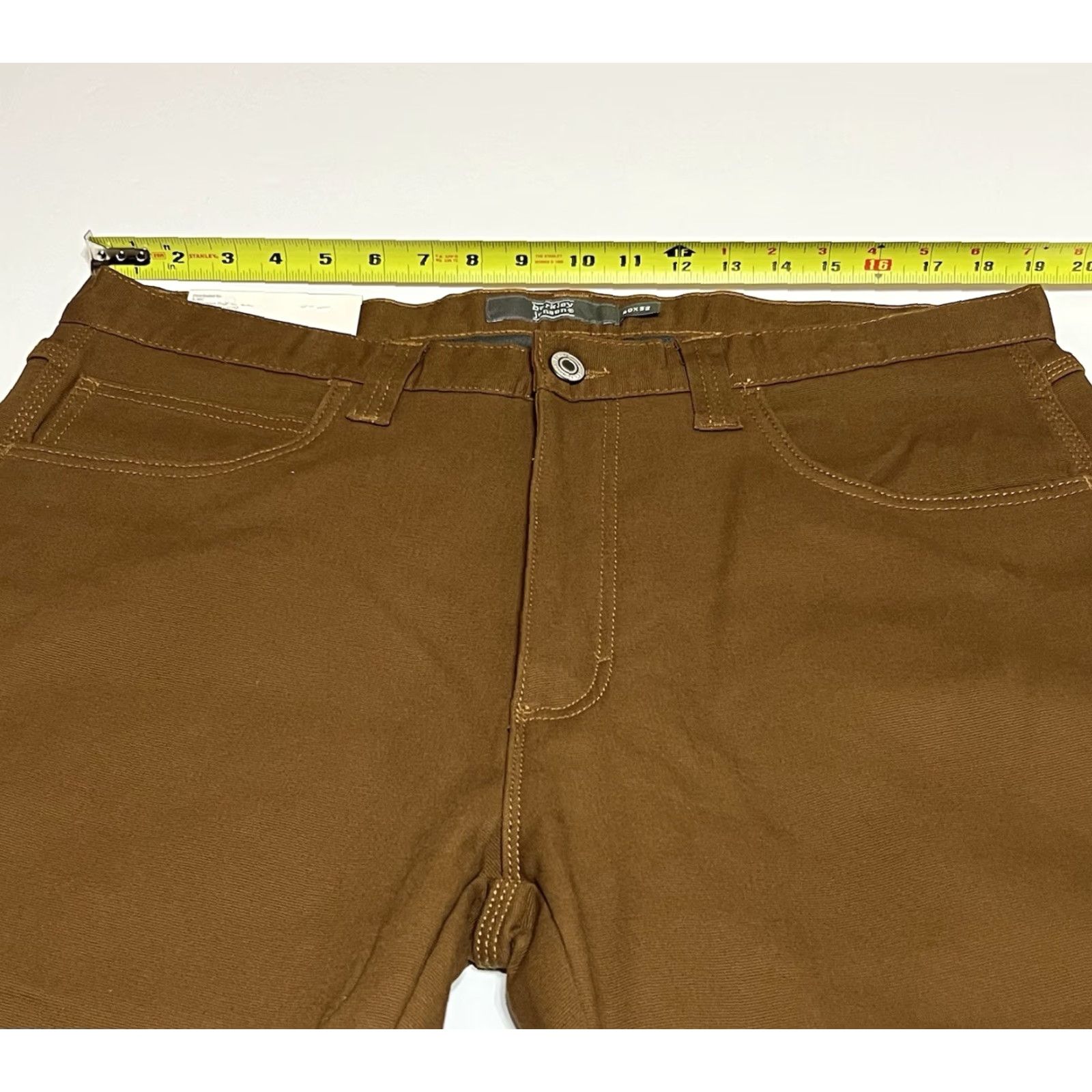 Vintage Berkley Jensen Carpenter Pants Men 38x32 Brown Fleece Lined NWT Casual Travel 5-Pocket Relaxed Straight Size US 38 / EU 54 - 3 Thumbnail
