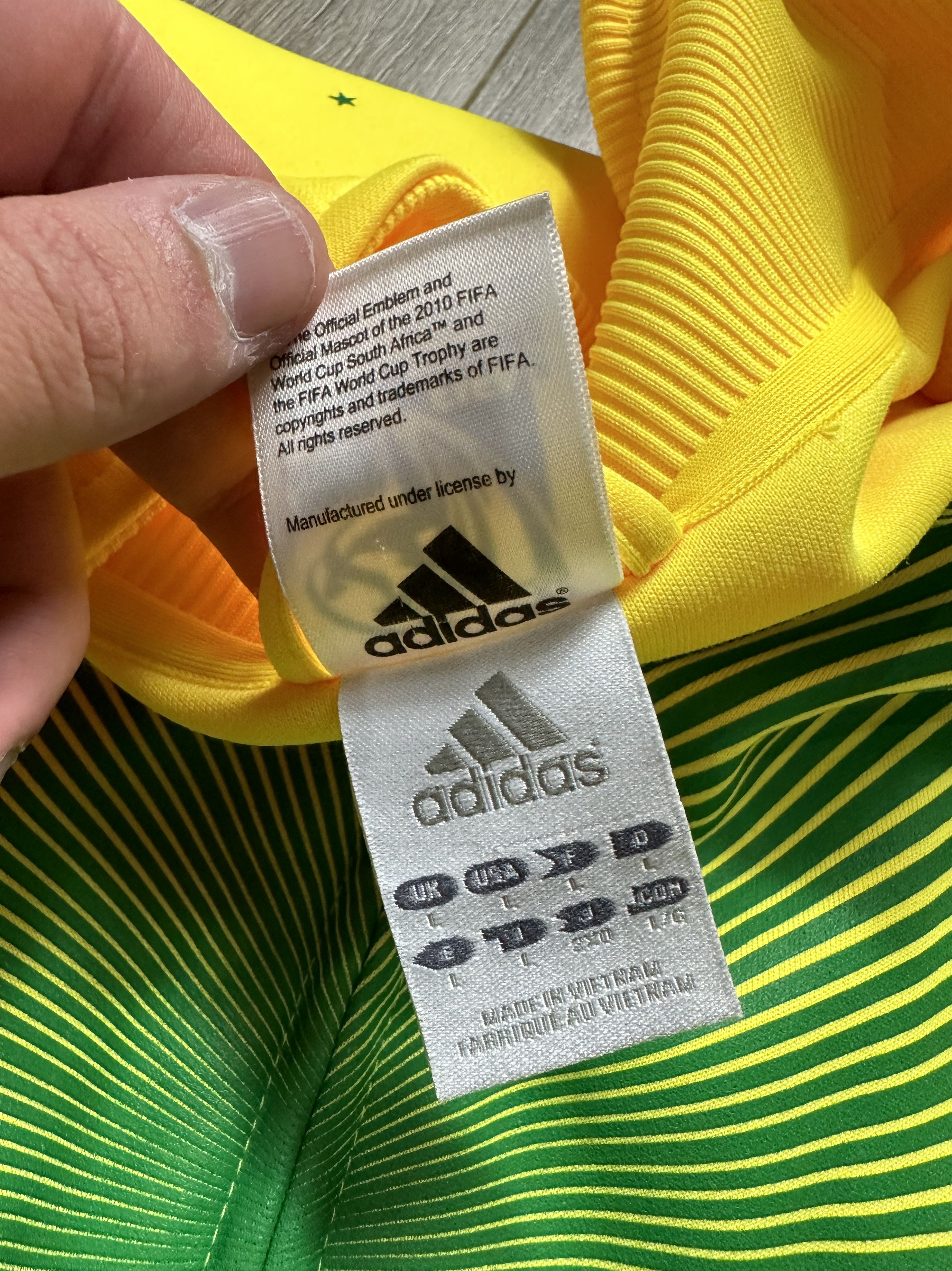 Adidas Adidas Brazil National Team 2010 World Cup Warm Up Jacket Size US L / EU 52-54 / 3 - 7 Thumbnail