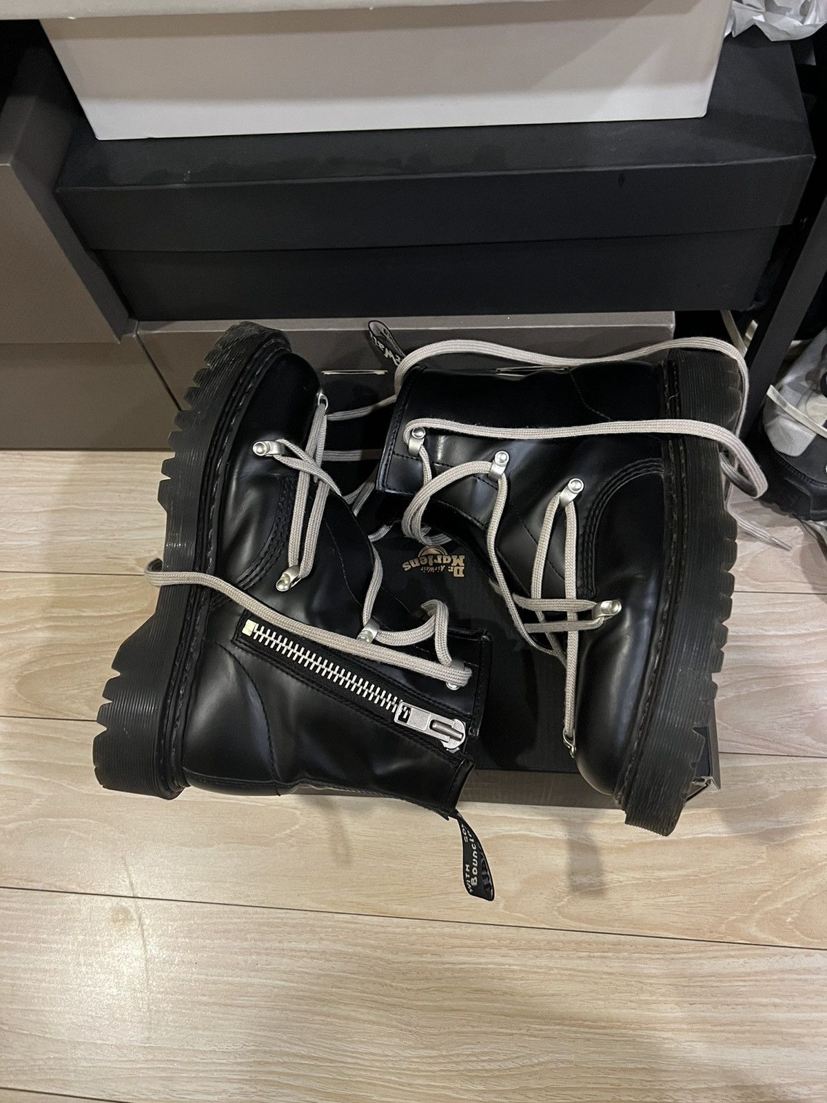 image of Rick Owens Dr.martens OG Bex Boots in Black, Men's (Size 8)