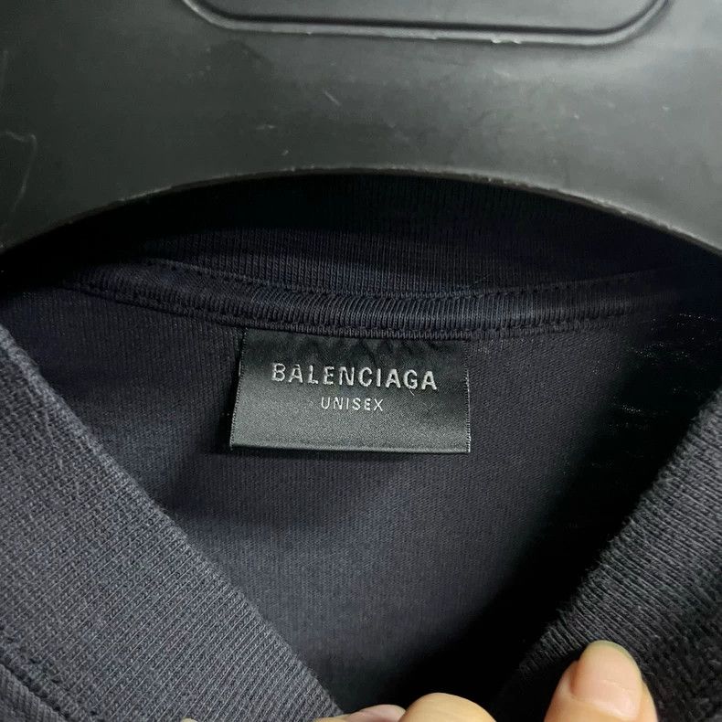 Balenciaga Balenciaga Black letter architectural printed round neck s Size US XS / EU 42 / 0 - 3 Thumbnail