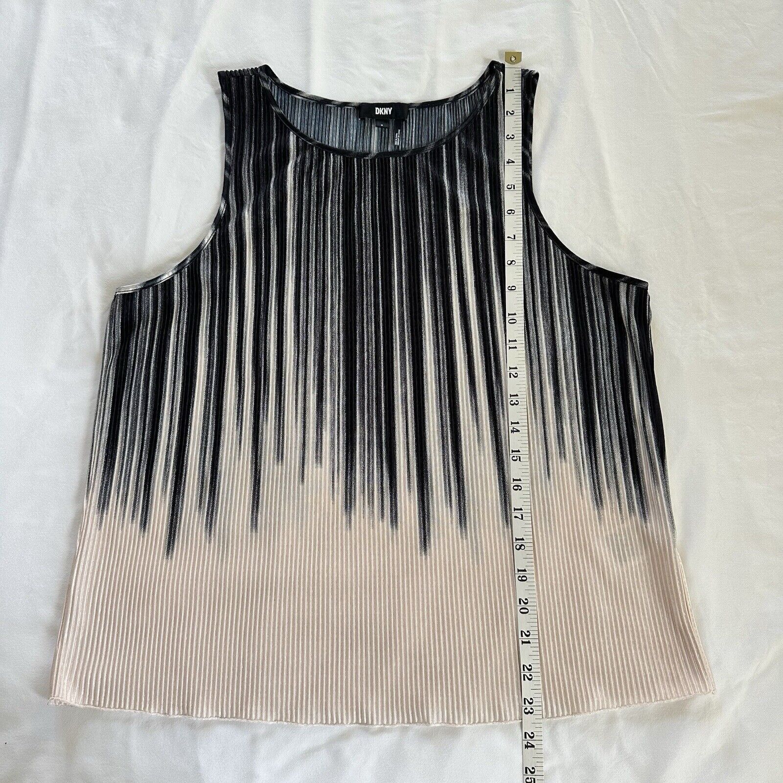 DKNY DKNY Ombre Crepe Pleated Top Black Creamy Blush Size US 6 Size M / US 6-8 / IT 42-44 - 6 Thumbnail